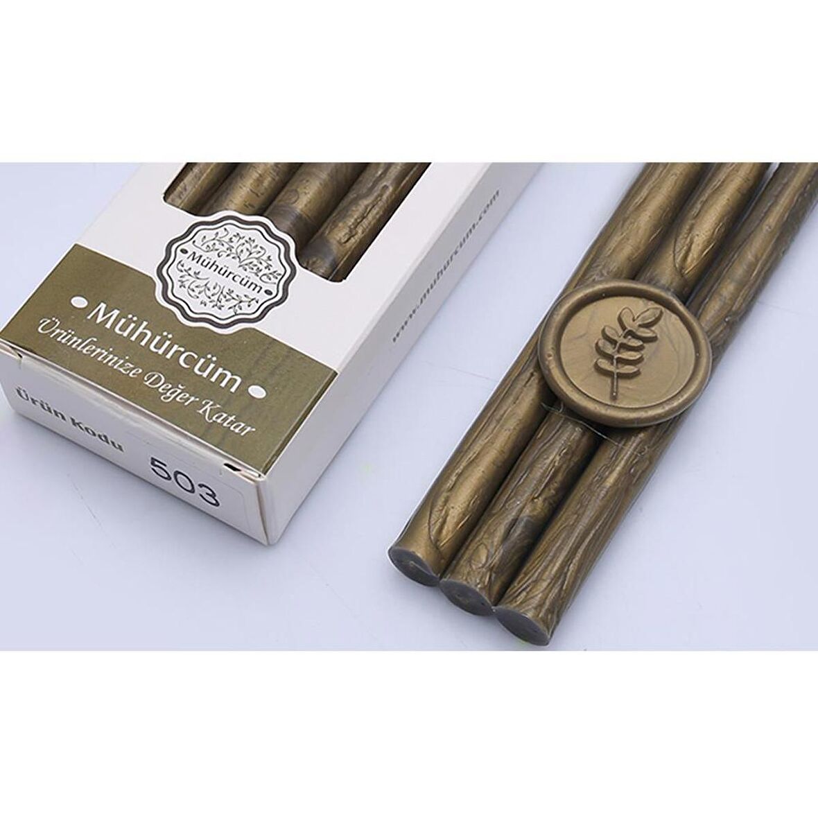 Mühür Mumu Çubuk 11mmx120mm 10 lu Paket Model: 503 ALTIN OKSİT