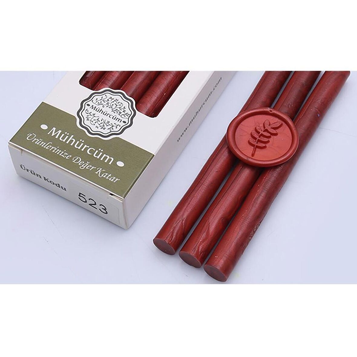 Mühür Mumu Çubuk 11mmx120mm 10 lu Paket Model: 523 KIZIL BAKIR