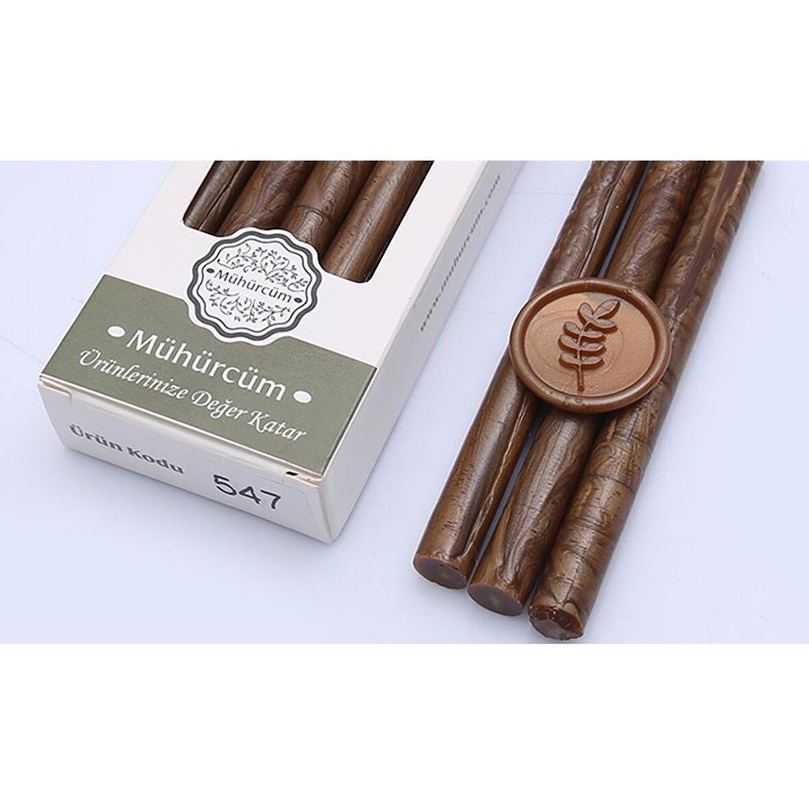 Mühür Mumu Çubuk 11mmx120mm 10 lu Paket Model: 547 KARAMEL BRONZ