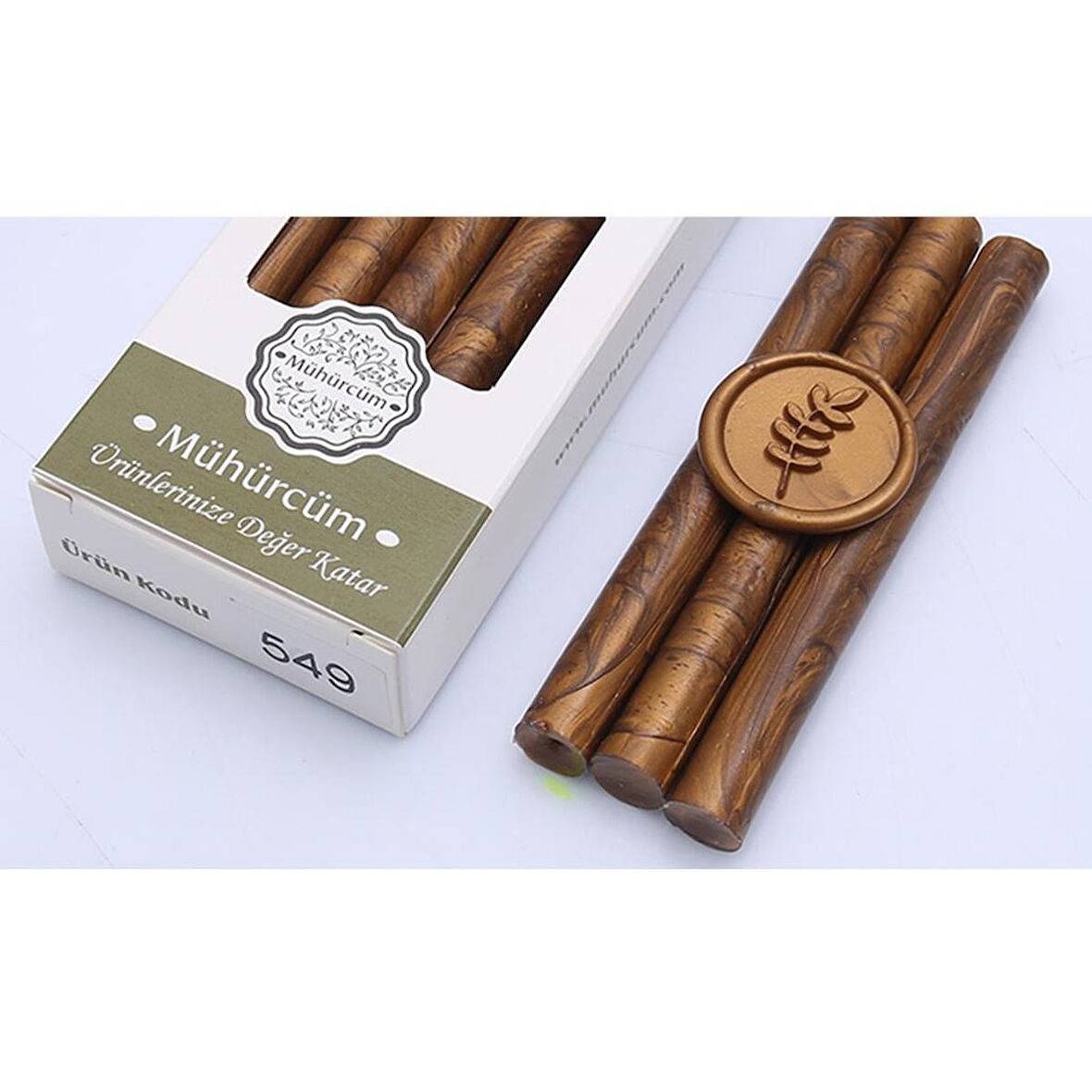 Mühür Mumu Çubuk 11mmx120mm 10 lu Paket Model: 549 SEDEF KARAMEL 