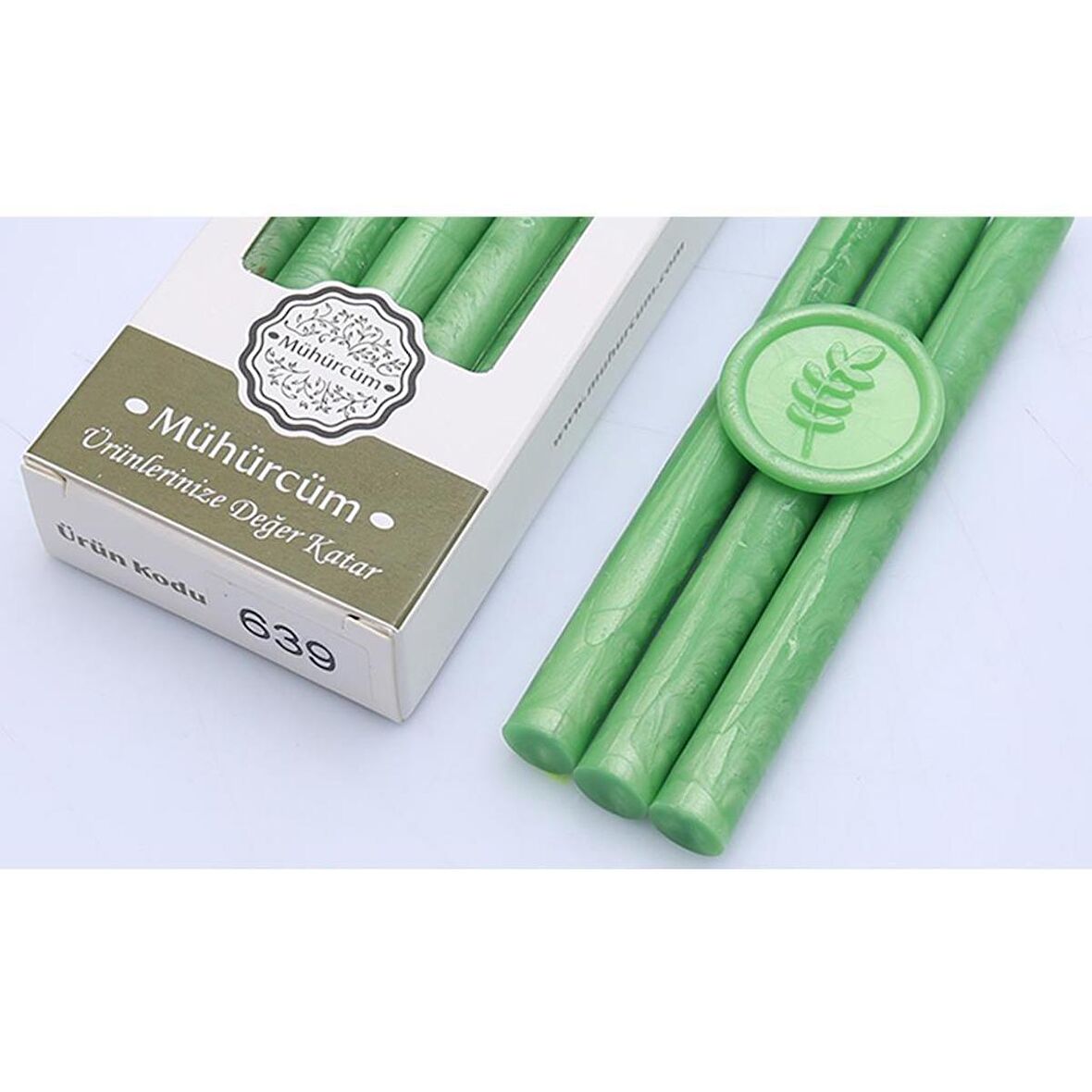 Mühür Mumu Çubuk 11mmx120mm 10 lu Paket Model: 639 YOSUN YEŞİL