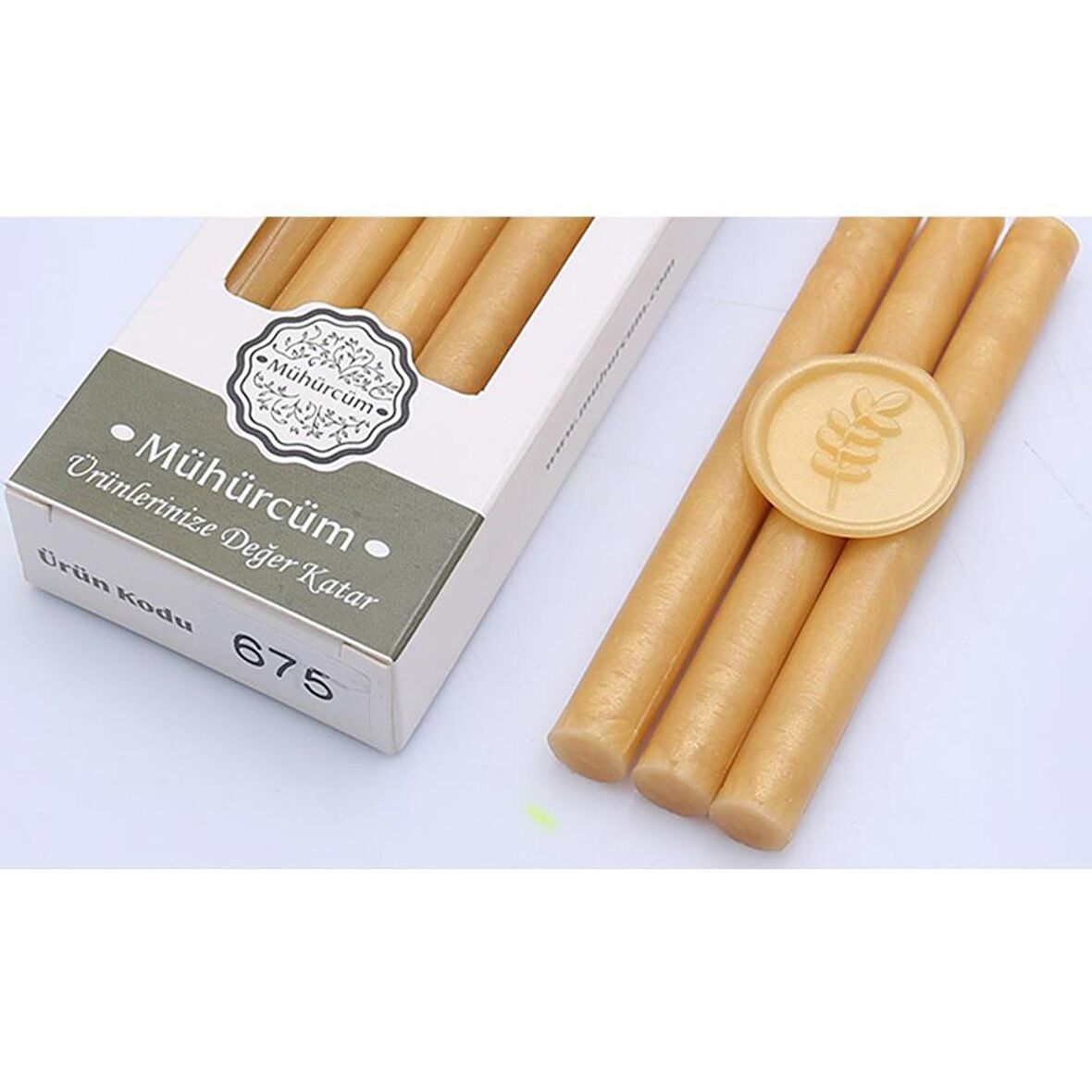 Mühür Mumu Çubuk 11mmx120mm 10lu Paket Model:675 SARI İNCİ MERCAN