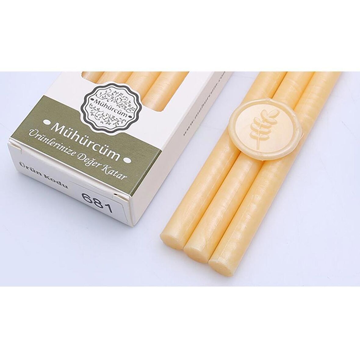 Mühür Mumu Çubuk 11mmx120mm 10 lu Paket Model: 681 SEDEF ŞAMPANYA