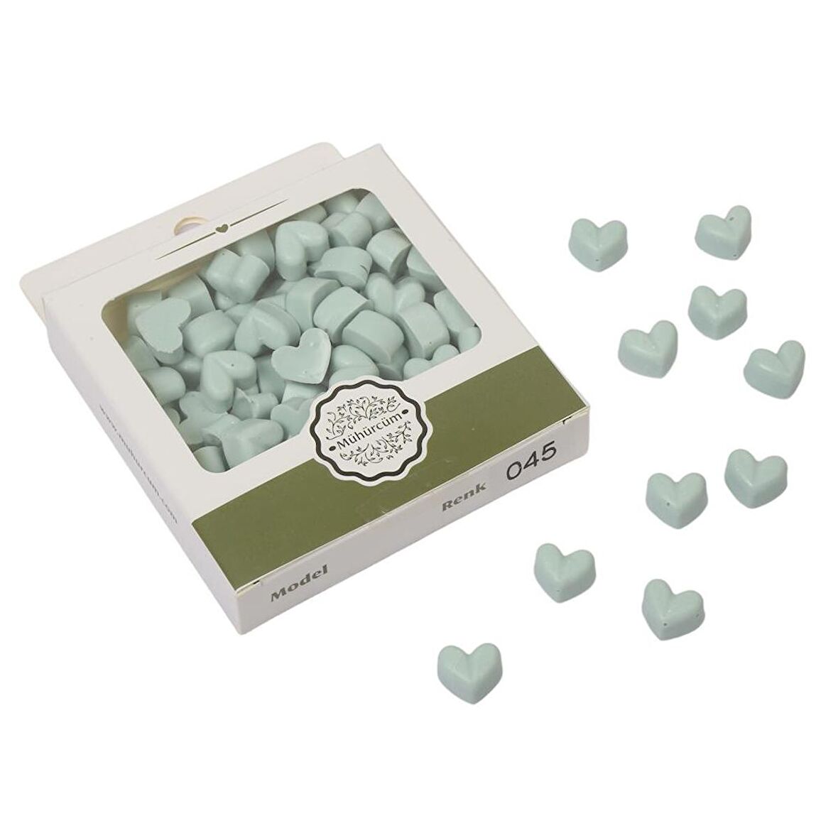 Mühür Mumu Eritme Kalp Boncuk Paket Model No: 45 CAMGÖBEĞİ PASTEL