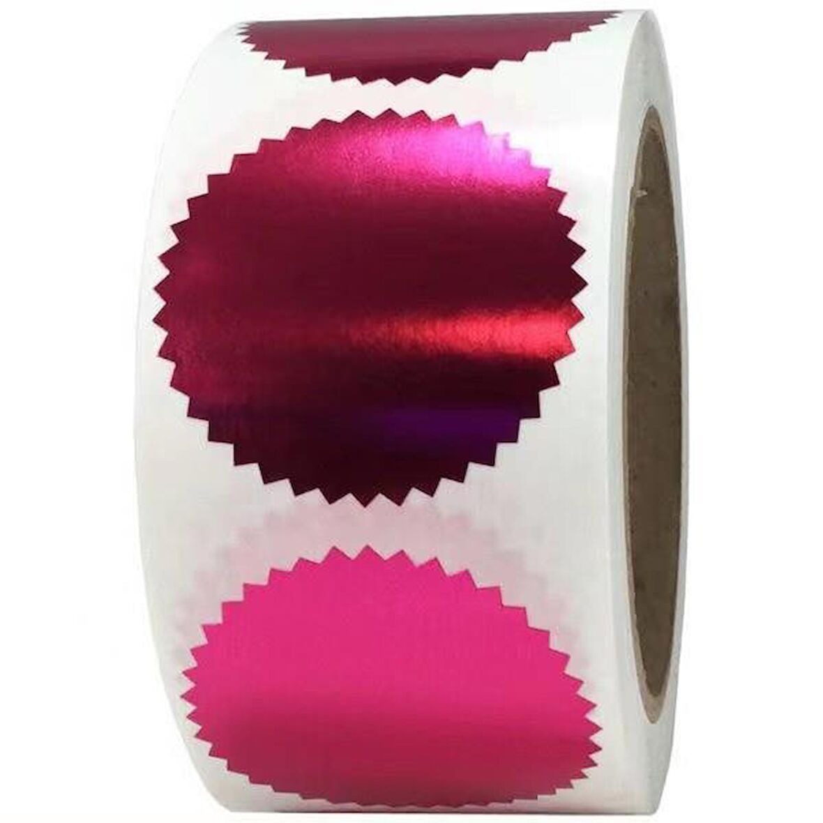 Alüminyum Kendinden Yapışkanlı Etiket Pembe Renk 50 adet 50mm Çap