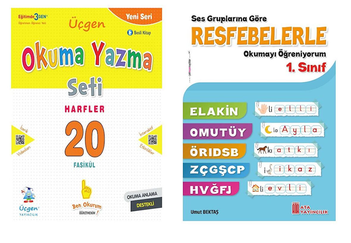 1.Sınıf Hazırlık 20 Fasikül Harfler + Resfebelerle Okumayı Öğreniyorum