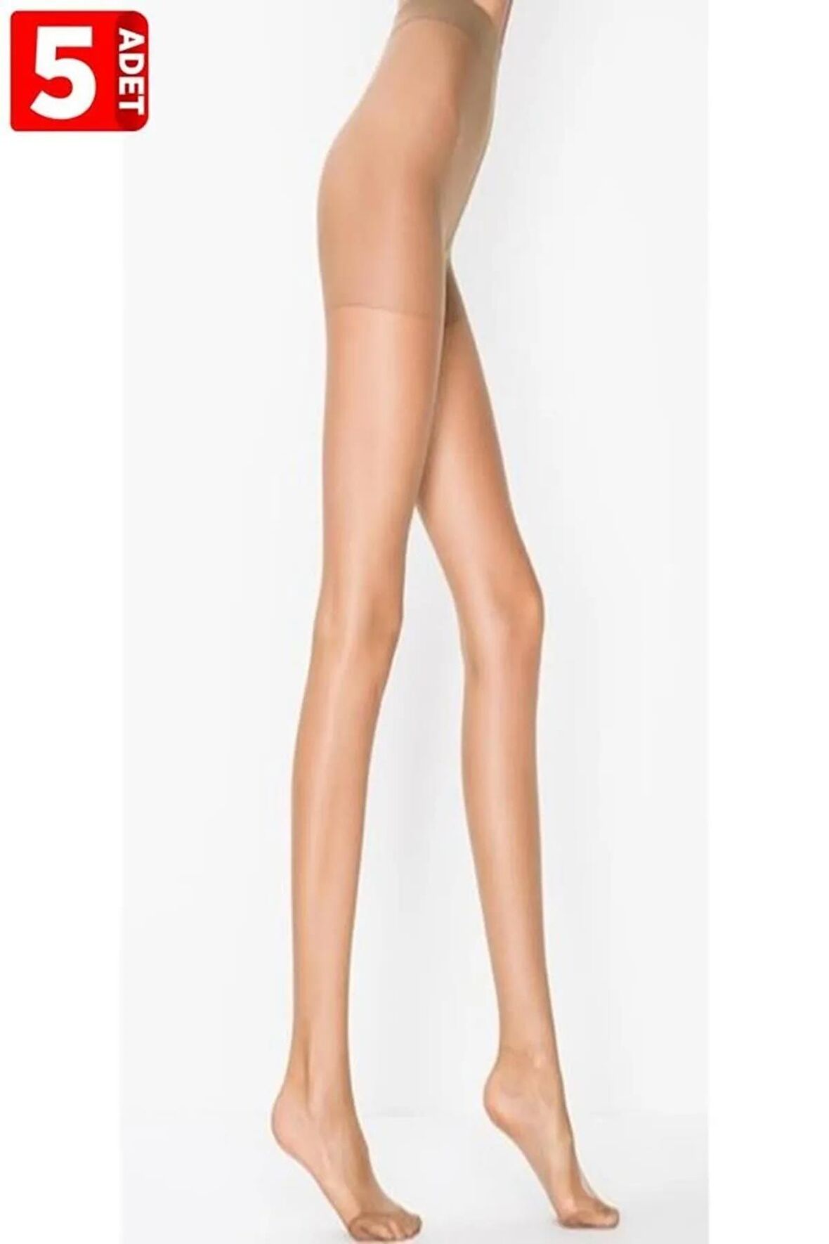 Kadın Siyah Parlak Burunsuz Kilotlu Çorap 5'Li Paket 15 Den