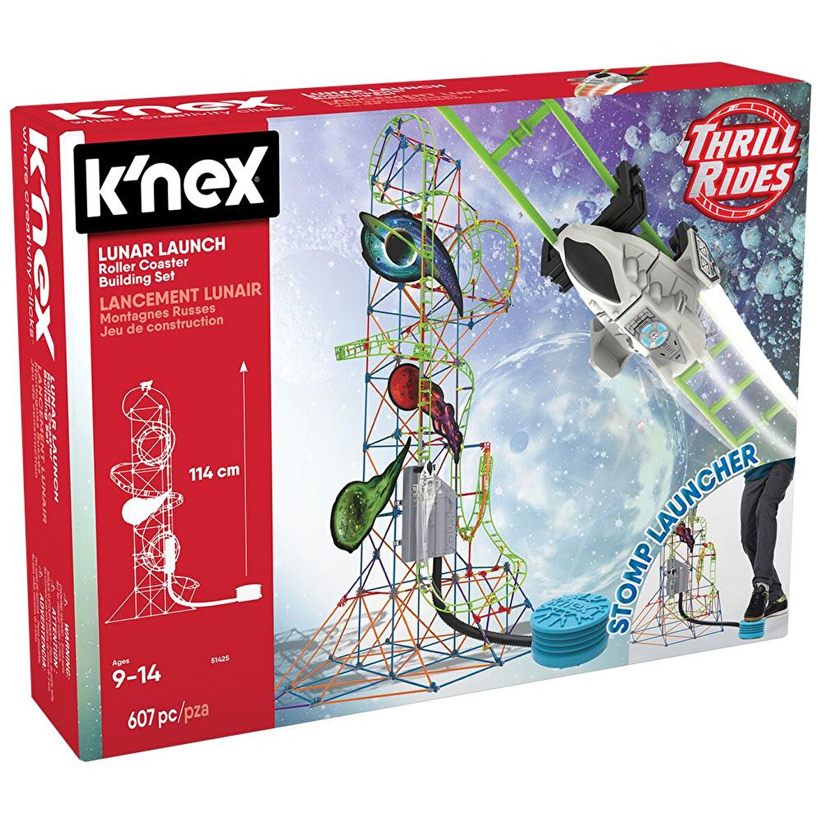 K'Nex Lunar Launch Roller Coaster Set 51425 (Motorlu)