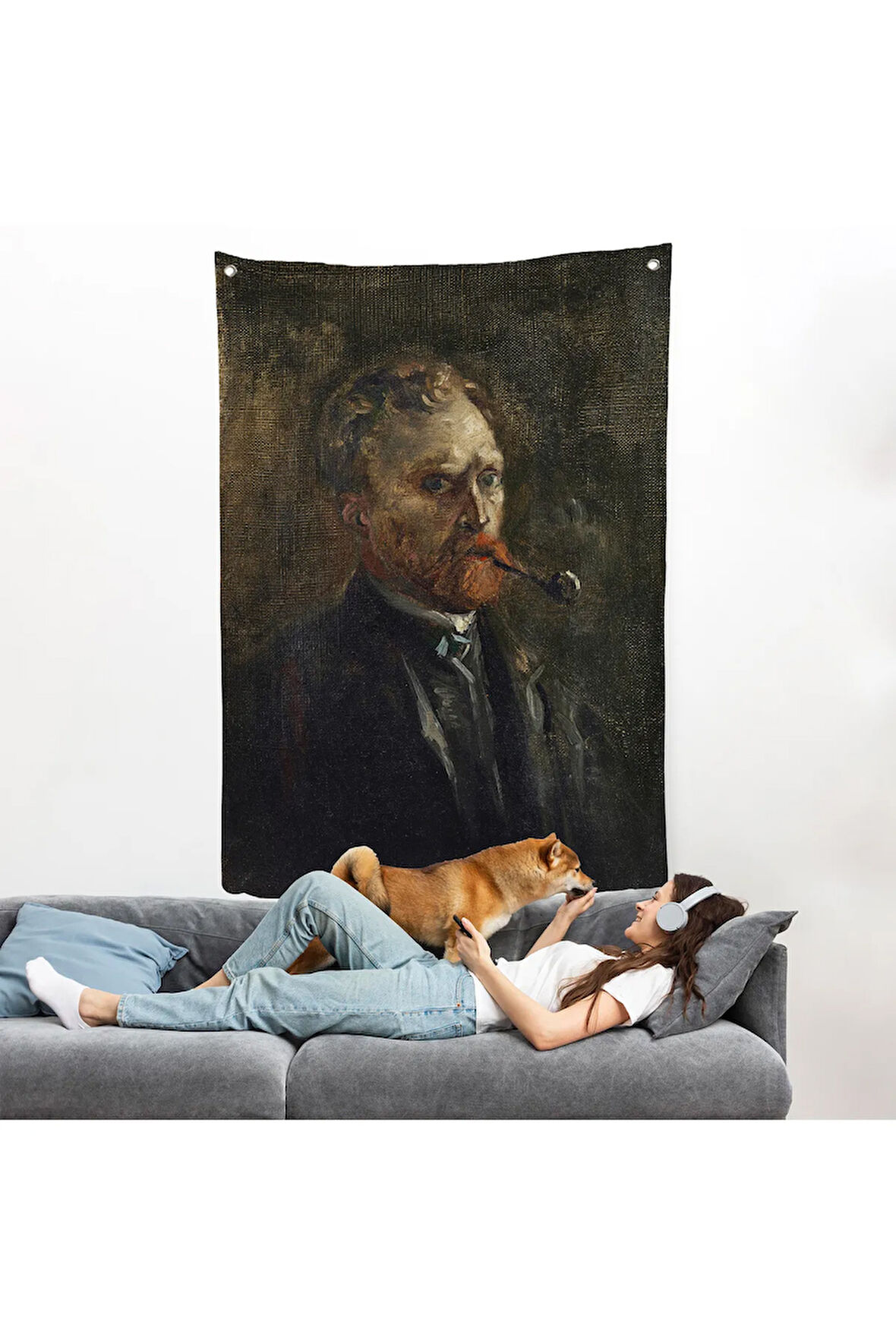 Vincent van Gogh - Otoportre Duvar Örtüsü-7444