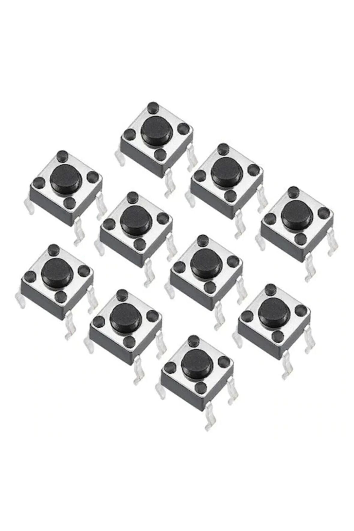 Push Button 6x6x6 mm 4 Pin Push Buton 10 Adet