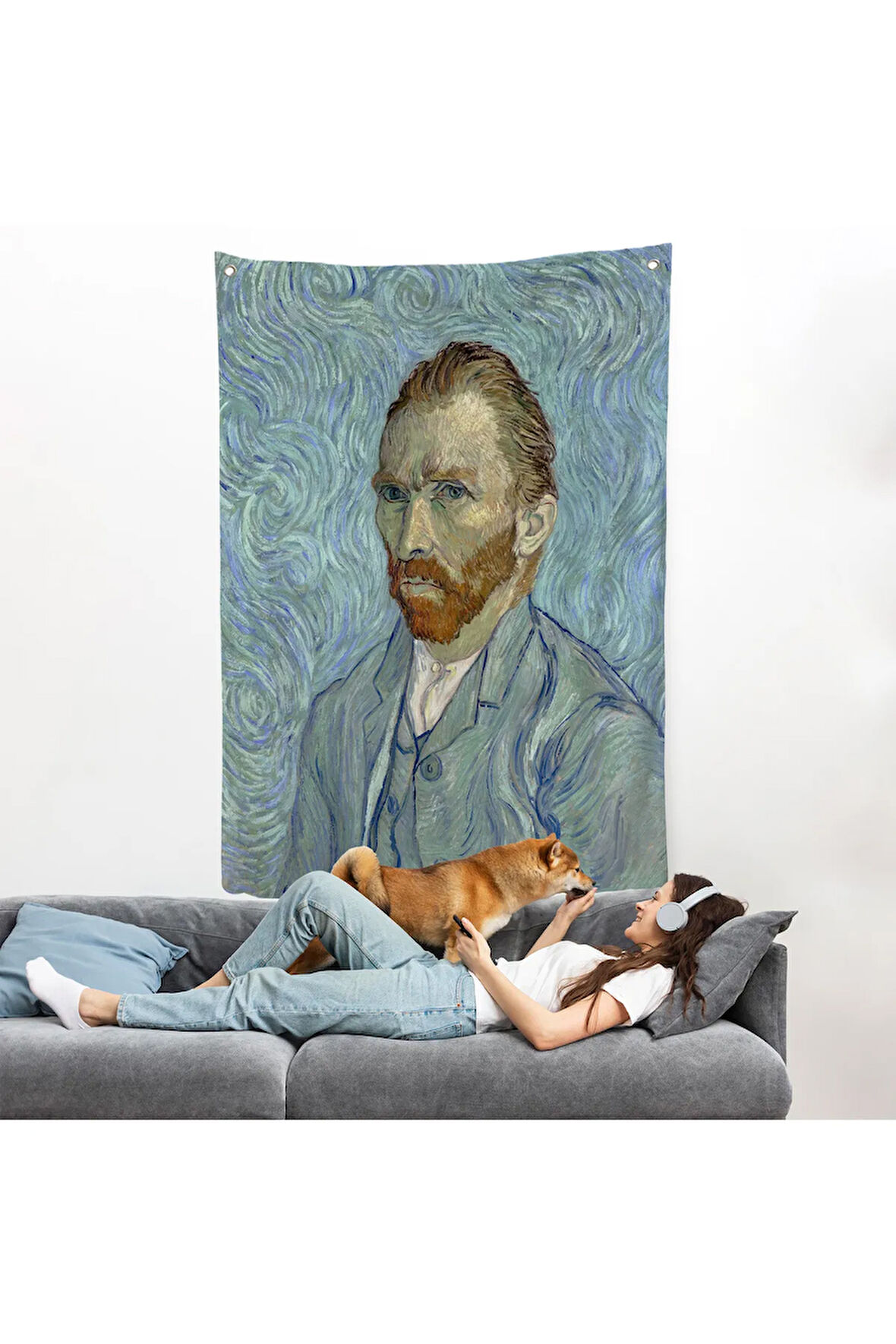 Vincent van Gogh Otoportre Duvar Örtüsü-7446