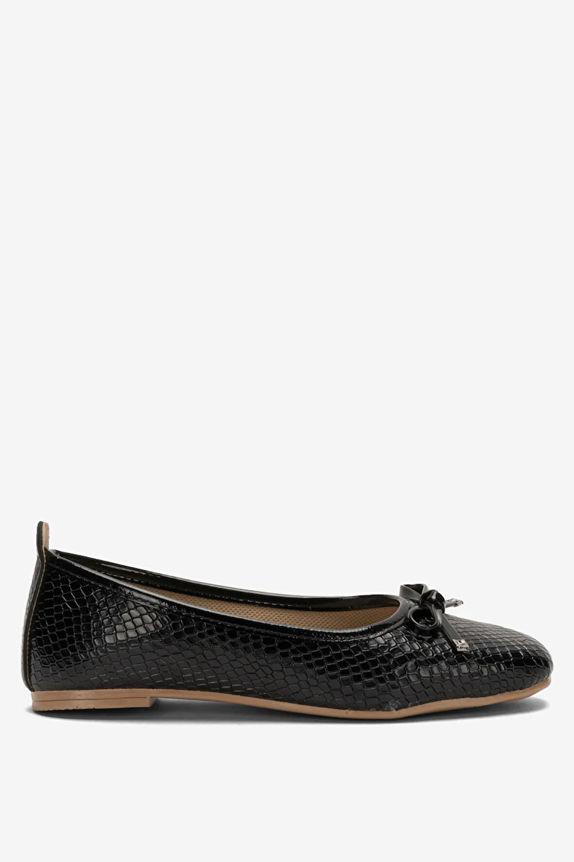 Fiyonklu Günlük Kadın Babet Ayakkabı SİYAH