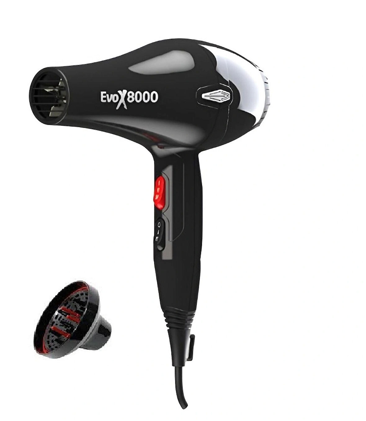 Evox8000 2500W Profesyonel Saç Kurutma Makinesi ve Difüzör Başlık
