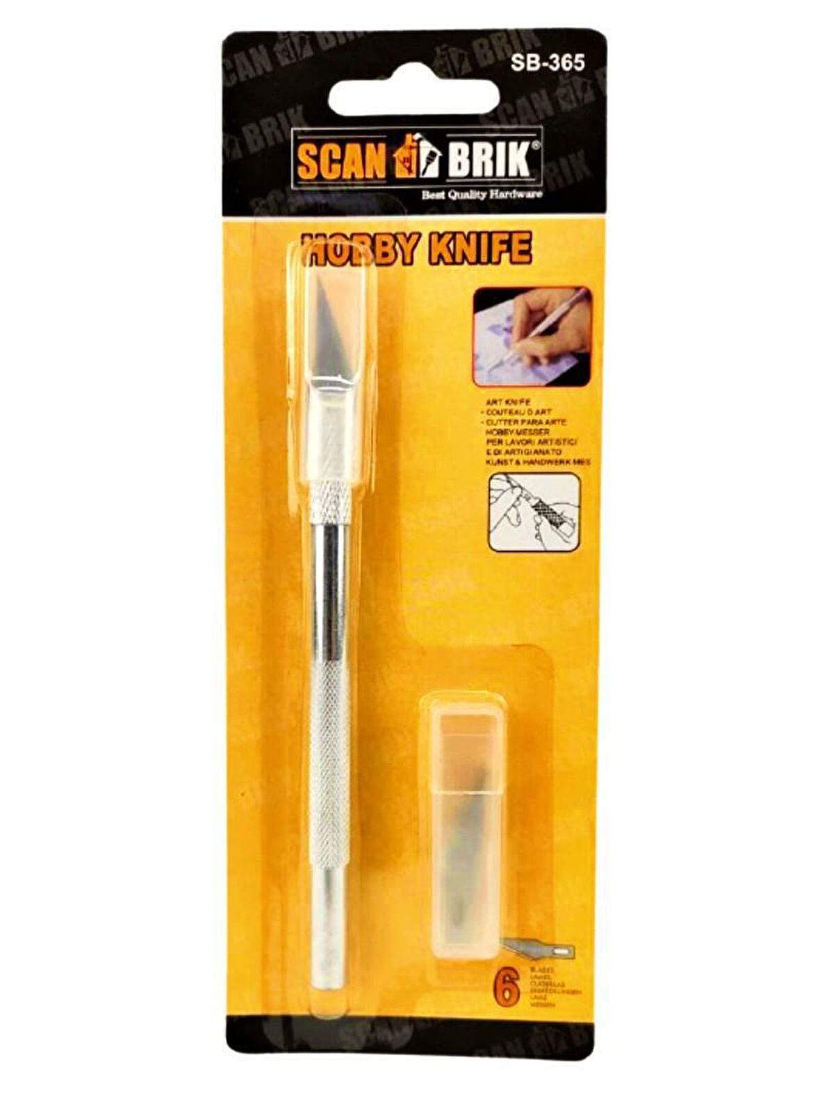 (SB-365)Scan Brik Hobby Knife 6 Yedekli Kretuar