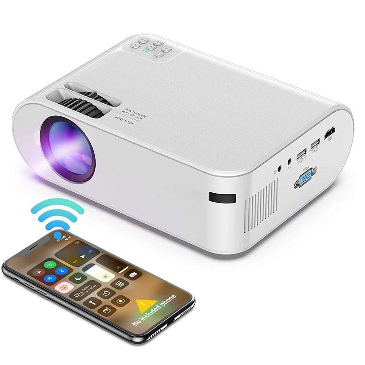 HyMark 1080P Mini Taşınabilir Wifi iOS & Android Telefon Yansıtma P62 Model Projeksiyon Cihazı