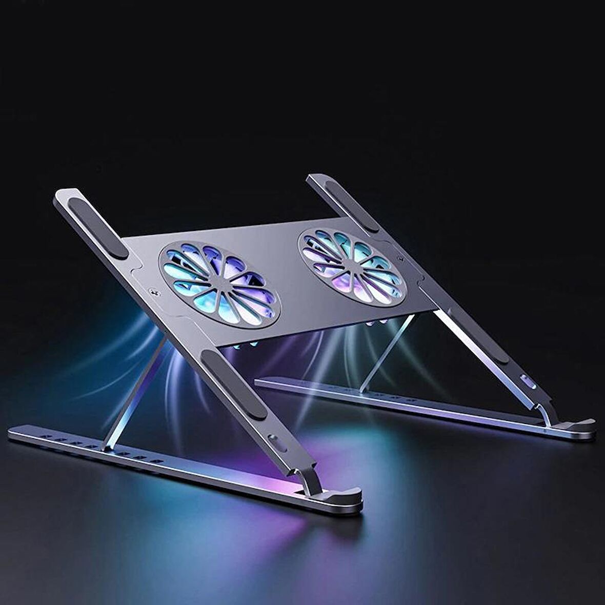 UpWay Katlanabilir Alüminyum Turbo Fanlı Macbook Laptop Soğutucu Stand 10-17 İnç