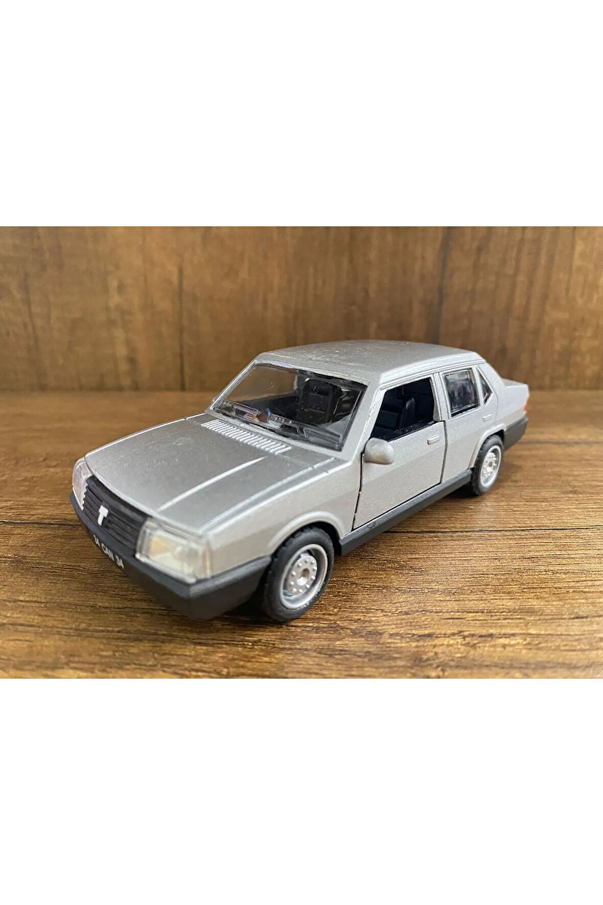 Gri Doğan Şahin Metal Çek Bırak Oyuncak Araba Tofaş Şahin Model Araç Kapıları Açılır Metal Tofaş