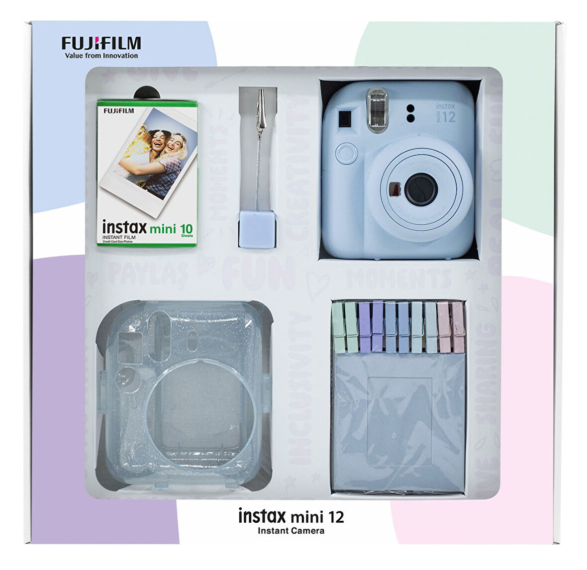 Fujifilm Instax Mini 12 Mavi Fotoğraf Makinesi