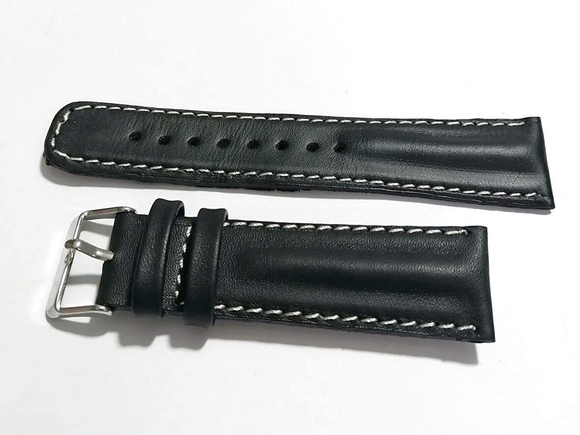 Fado Her Saate Uygun Bombeli  20 mm Piramit modeli   UZUN  XL   Hakiki Deri (219)  SİYAH