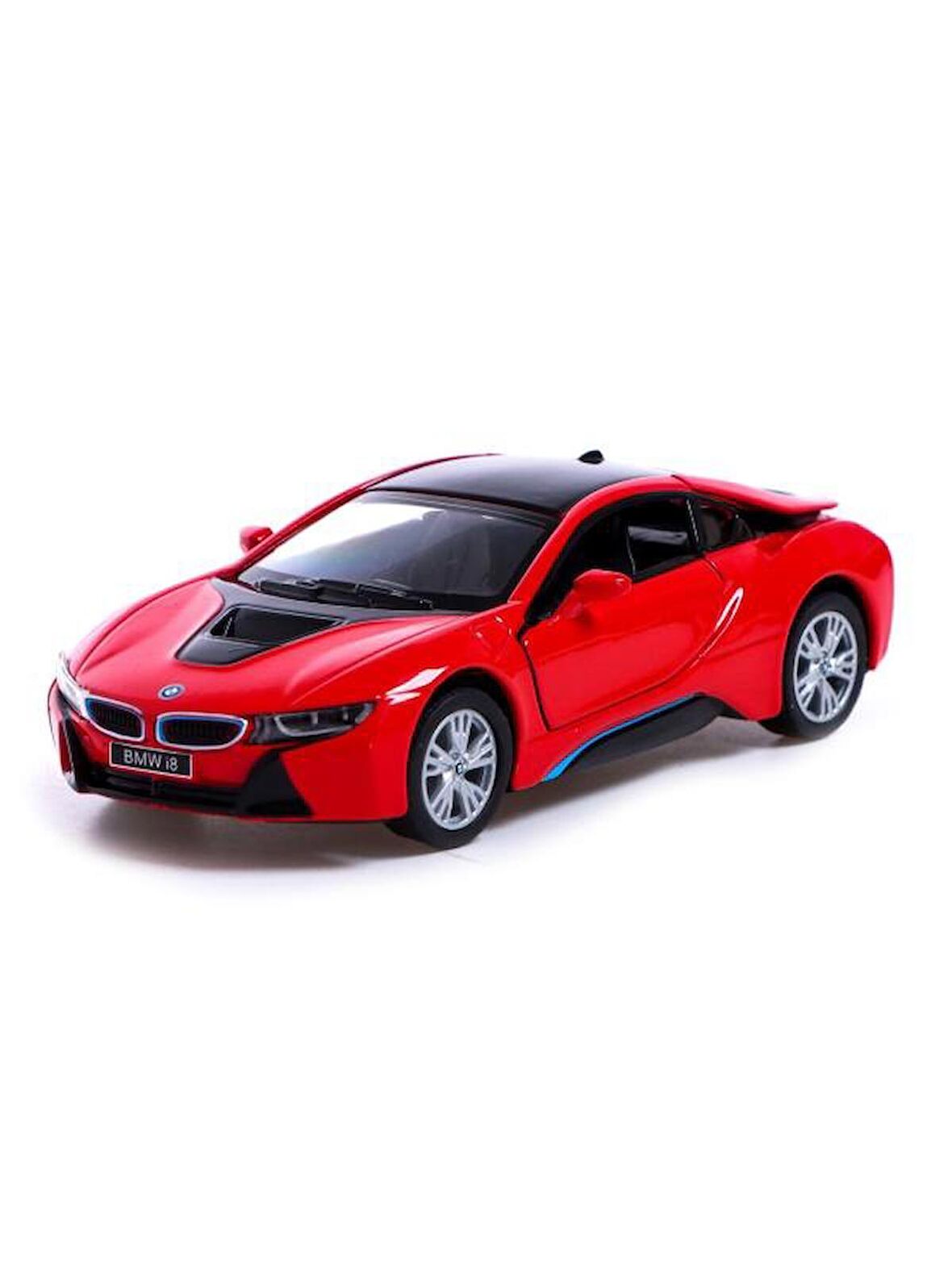 Kinsmart BMW İ8 Metal Diecast Çek Bırak 1:34 Ölçek Araba