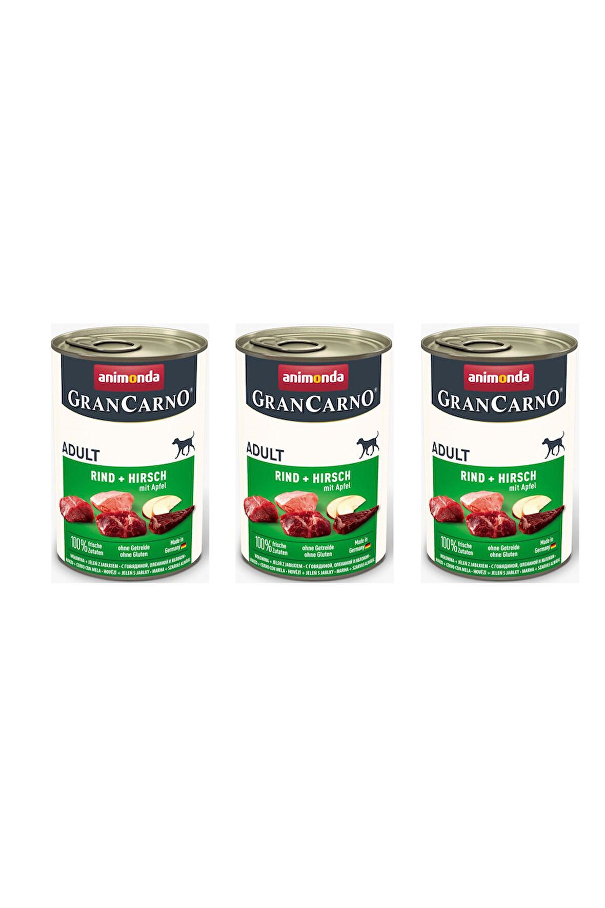 Animonda Gran Carno Sığır ve Geyikli Köpek Konserve 400 Gr. X 3 Adet