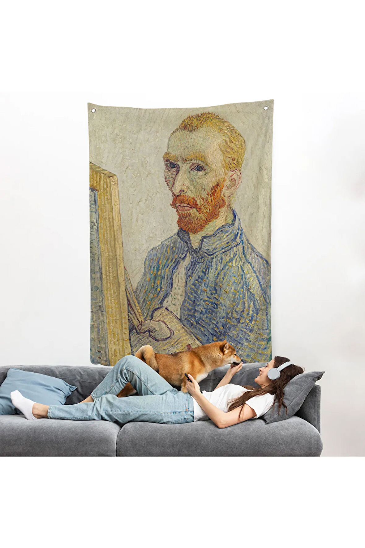 Vincent van Gogh - Otoportre Duvar Örtüsü-7457