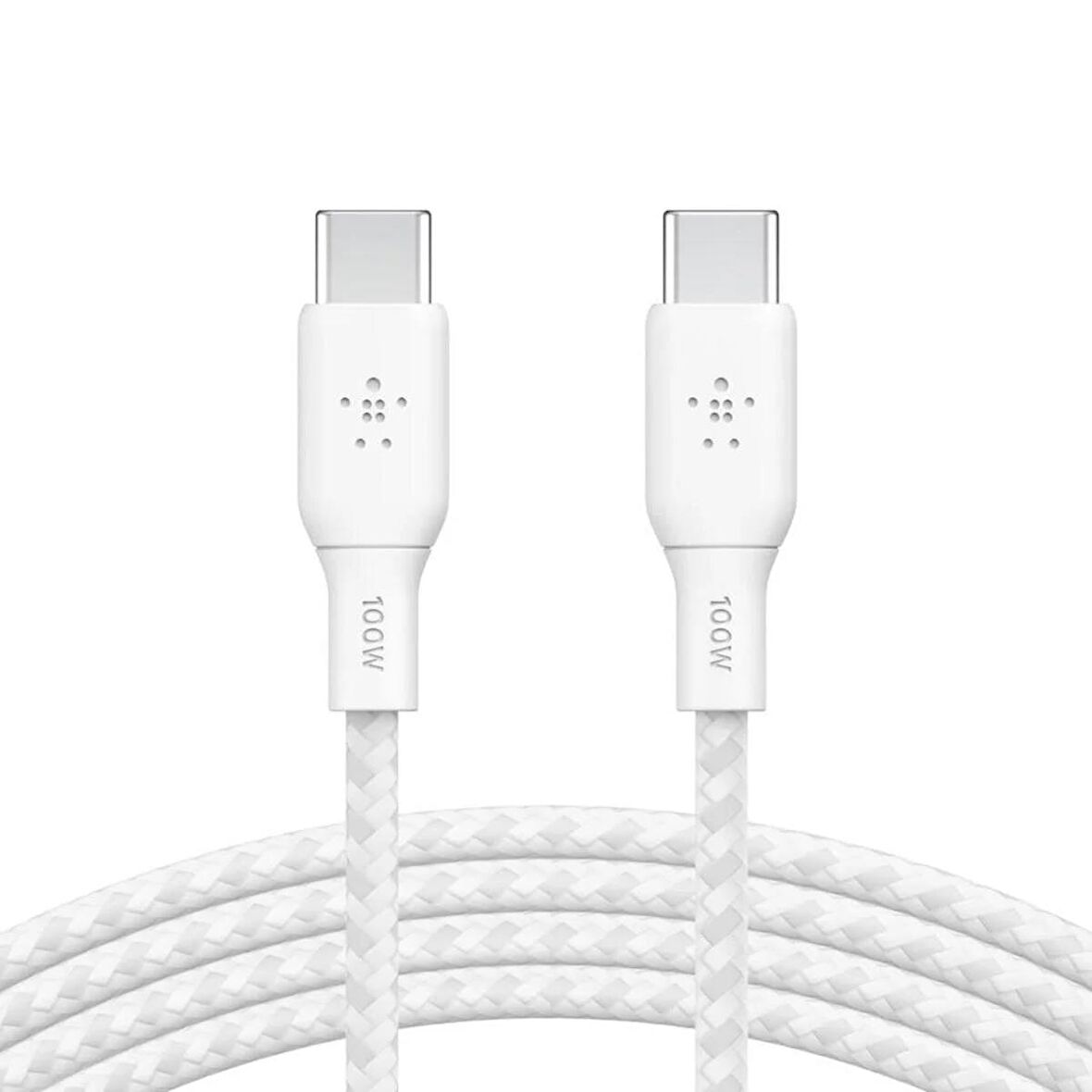 Belkin Braided USB-C 100W 2 Metre Kablo - Beyaz