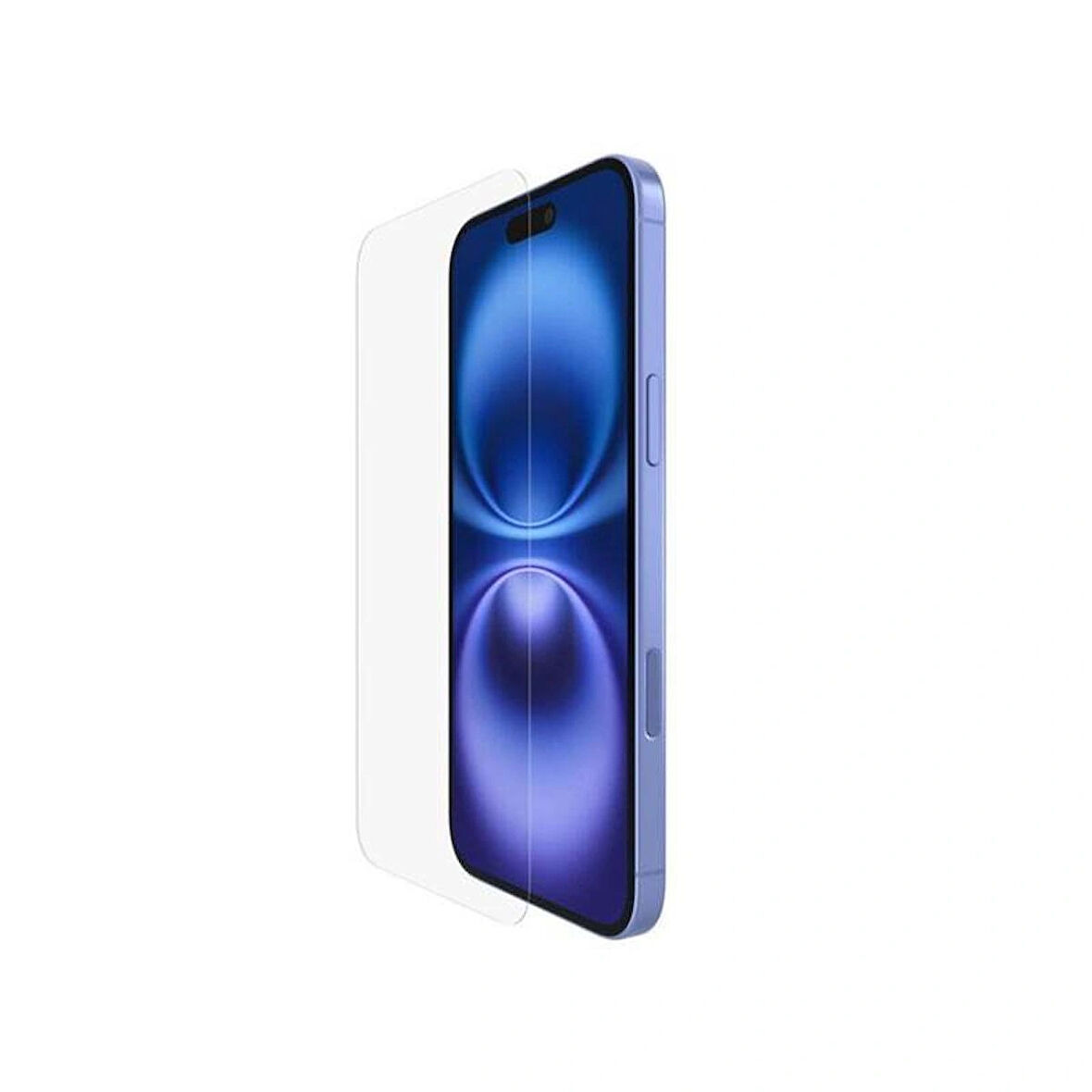 Belkin Belkin ScreenForce InvisiGlass iPhone 16 Plus Ekran Koruyucu, Kabarcıksız Uygulama için Konumlandırma Kabı
