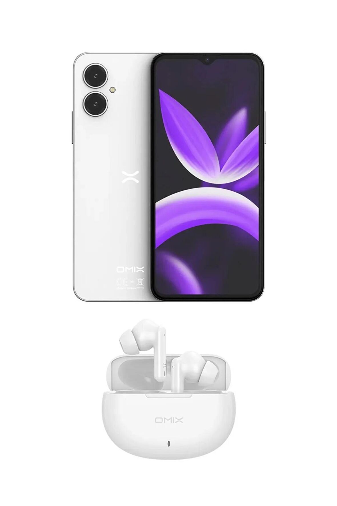 Omix X5 12GB Ram 128GB Mixpods Pro 2 Bluetooth Hediyeli (6GB RAM 6GB VRAM) 90 Hz - Beyaz