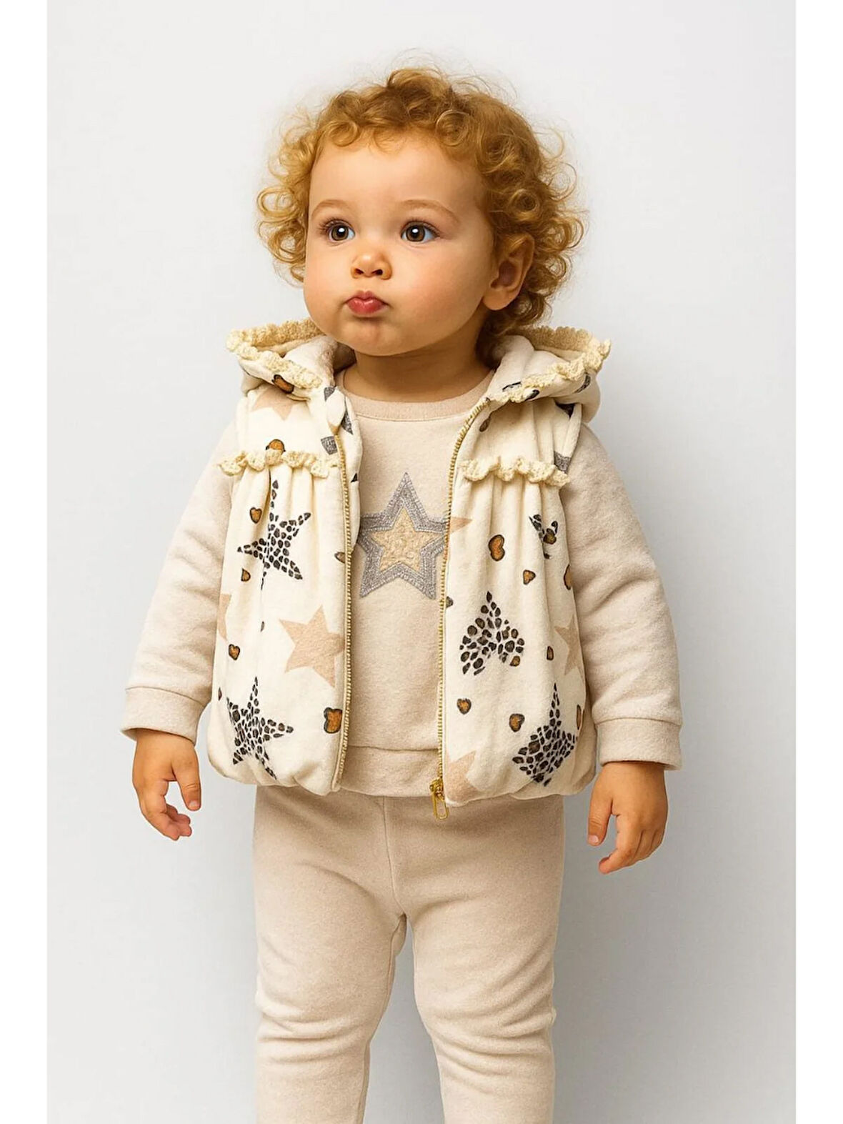 Leopar Yıldız Desenli Takım 3'lü