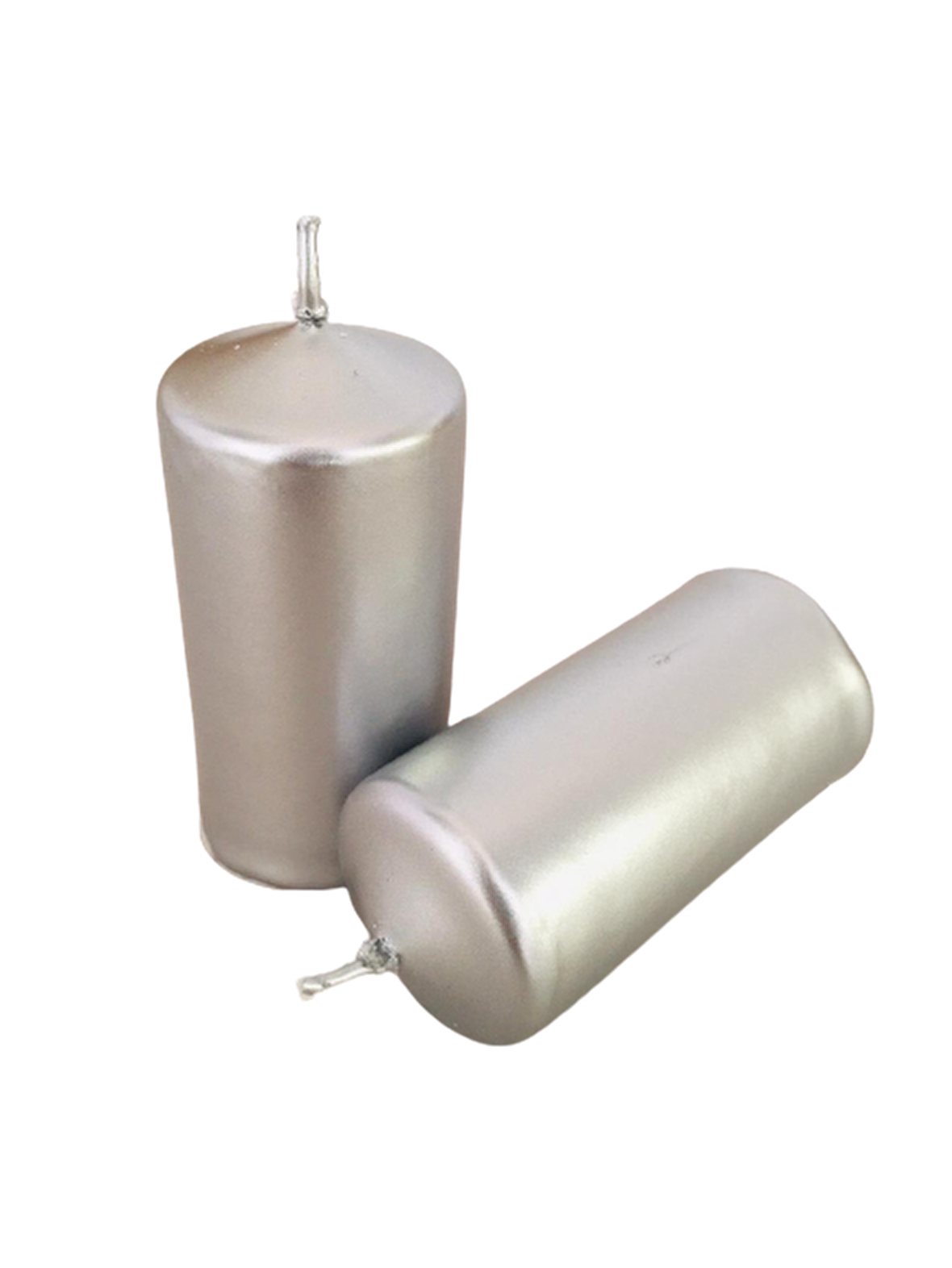 BAR MUM METALİK GÜMÜŞ 8CM X 3,5CM - 2 ADET