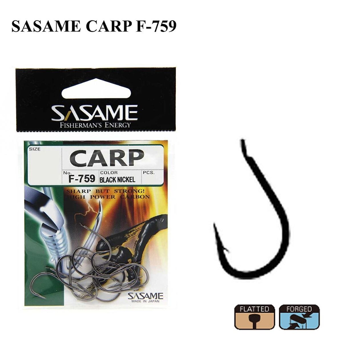 Sasame Carp F-759 Black Nickel İğne