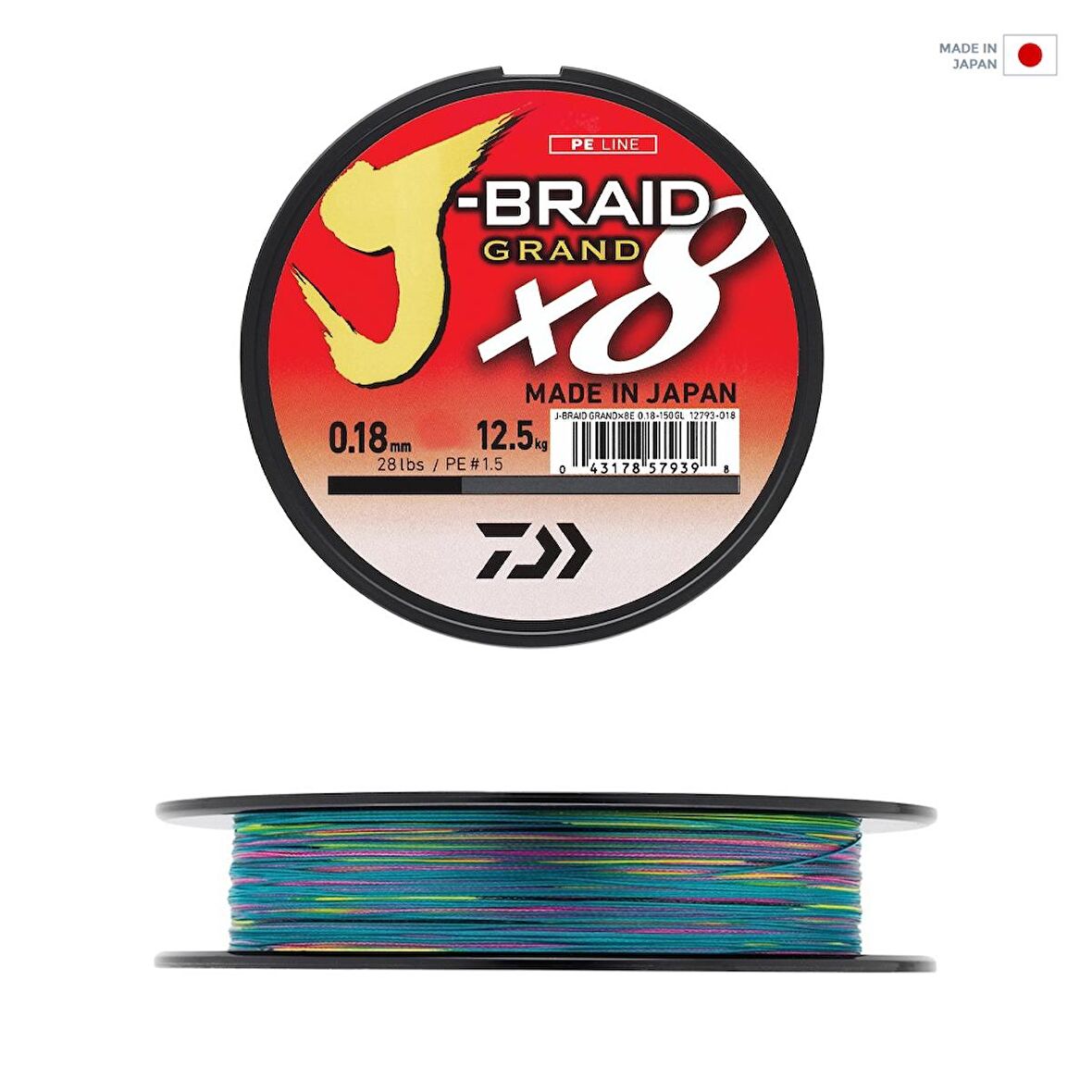 Daiwa J-Braid Grand 8B 300 m Multi Color İp Misina