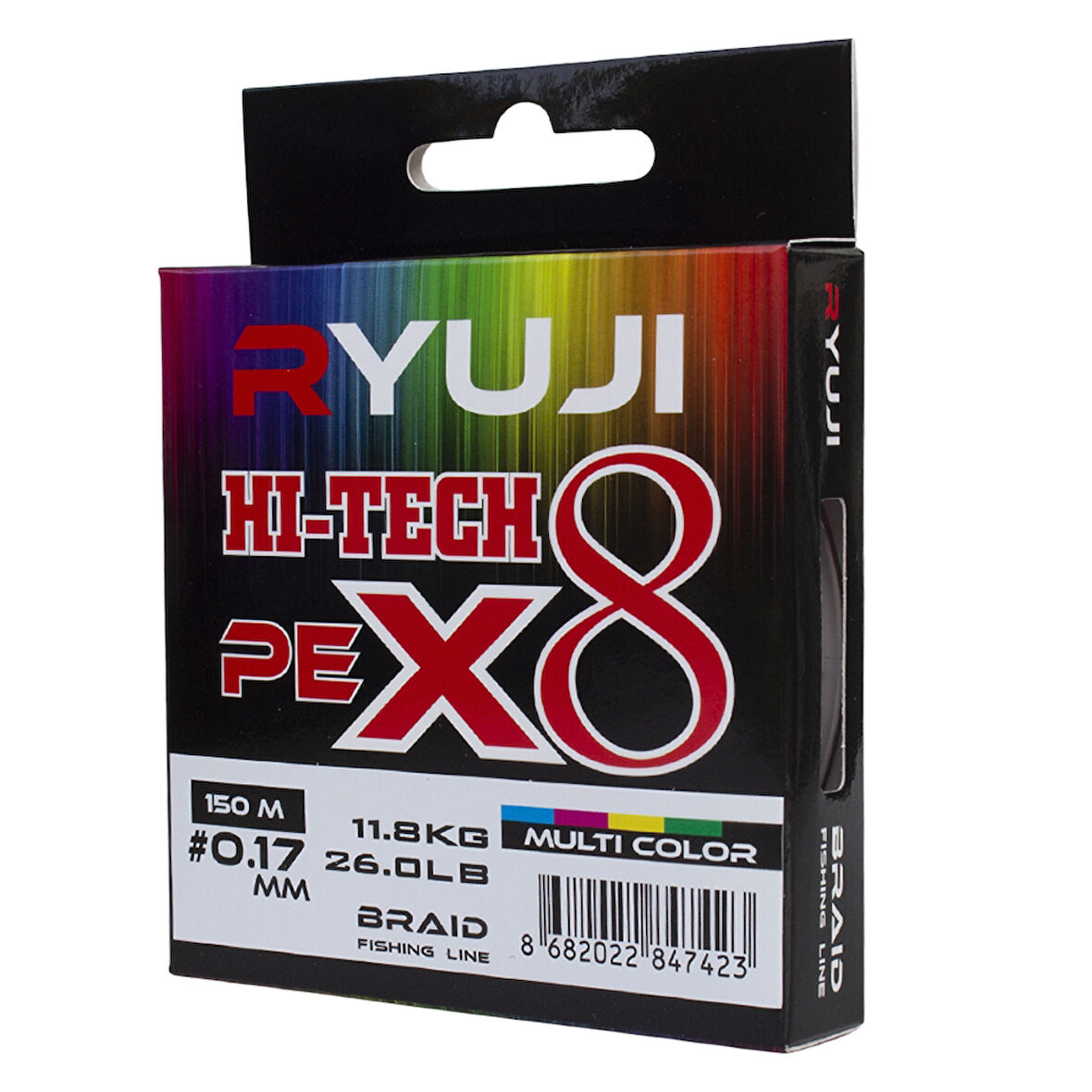 Ryuji HI-Tech PE 8B Multicolor 150m İp Misina 0,13mm