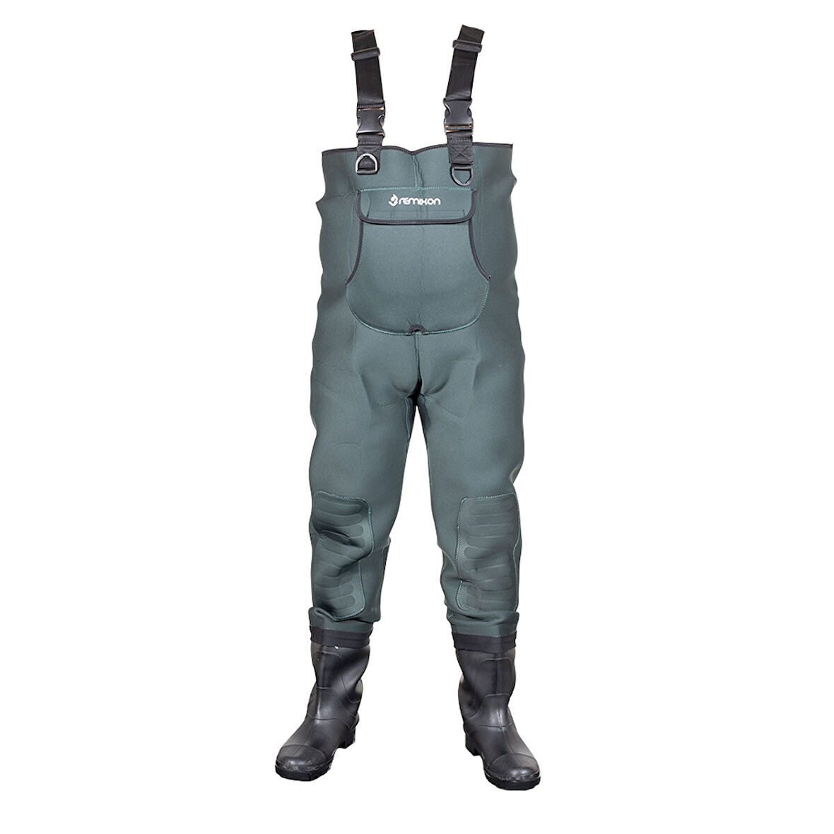 Remixon Neopren Yeşil PVC Bot Tulum Çizme 41