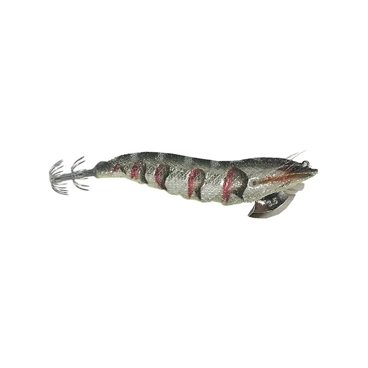 Savage gear 3D Shrimp Egi Jig #2 7,5 cm 14gr Kalamar Zokası Renk : Cloth Olive Glow