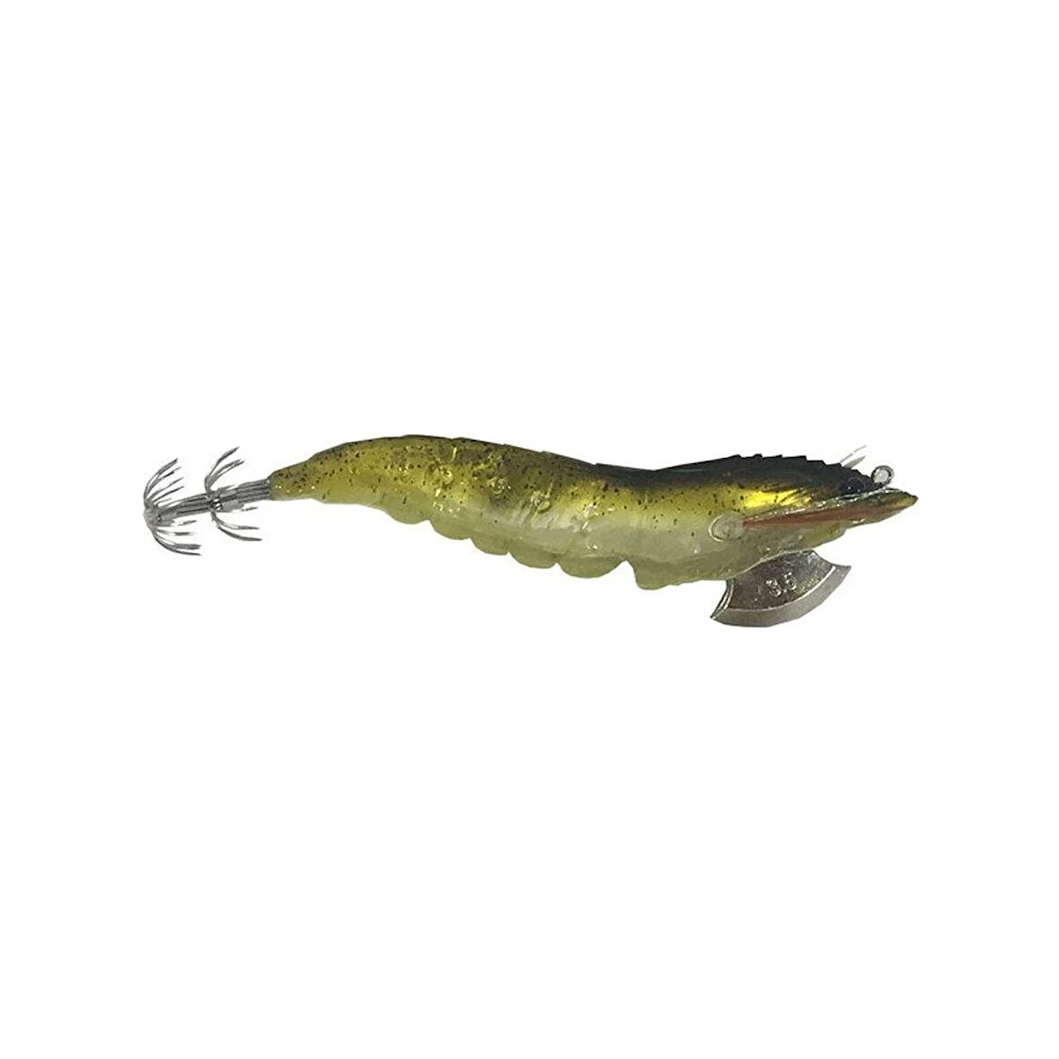 Savage gear 3D Shrimp Egi Jig #2 7,5 cm 14gr Kalamar Zokası Renk : Naked Golden Olıve