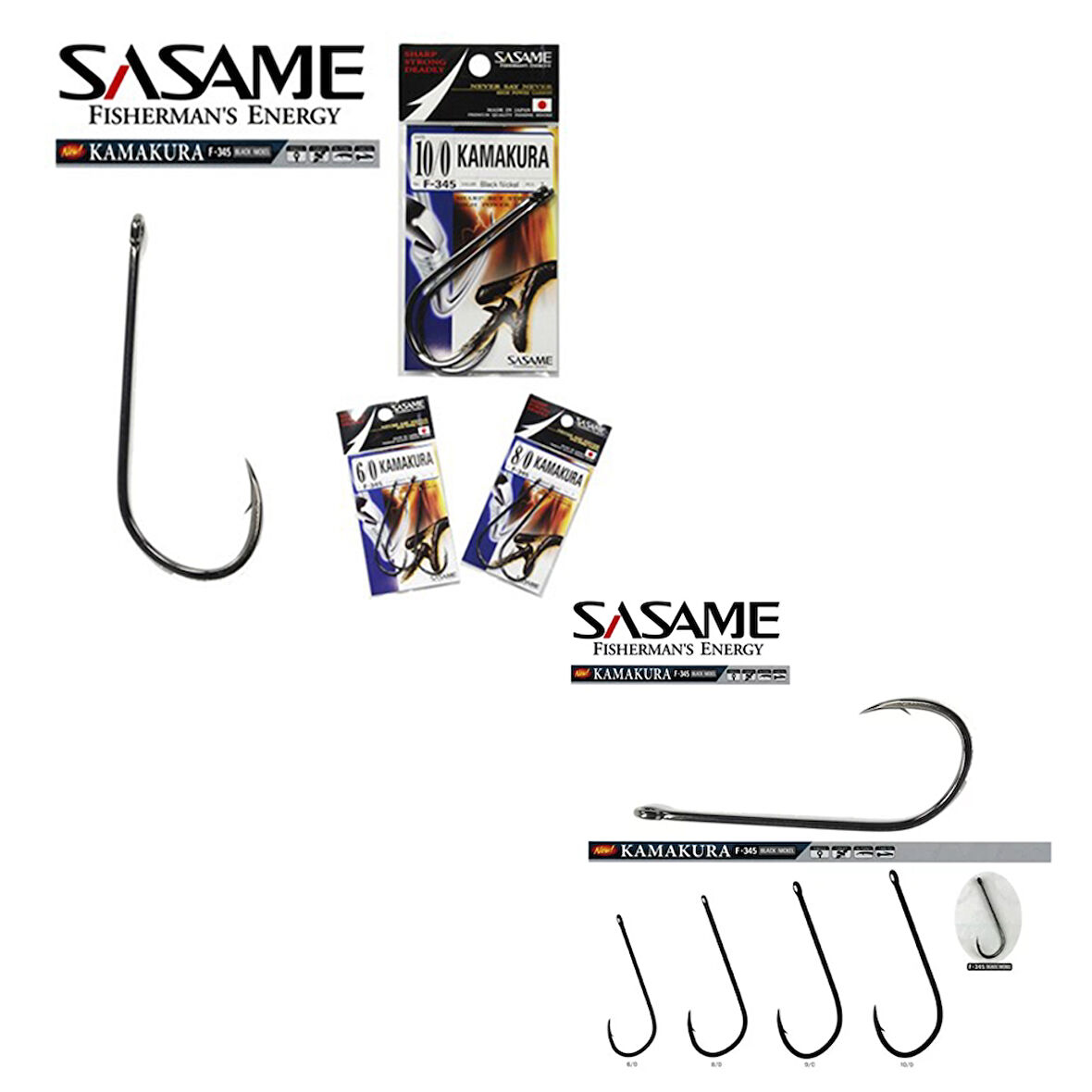 Sasame F-345 Kamakura Serisi Olta İğnesi İğne No : 8-0