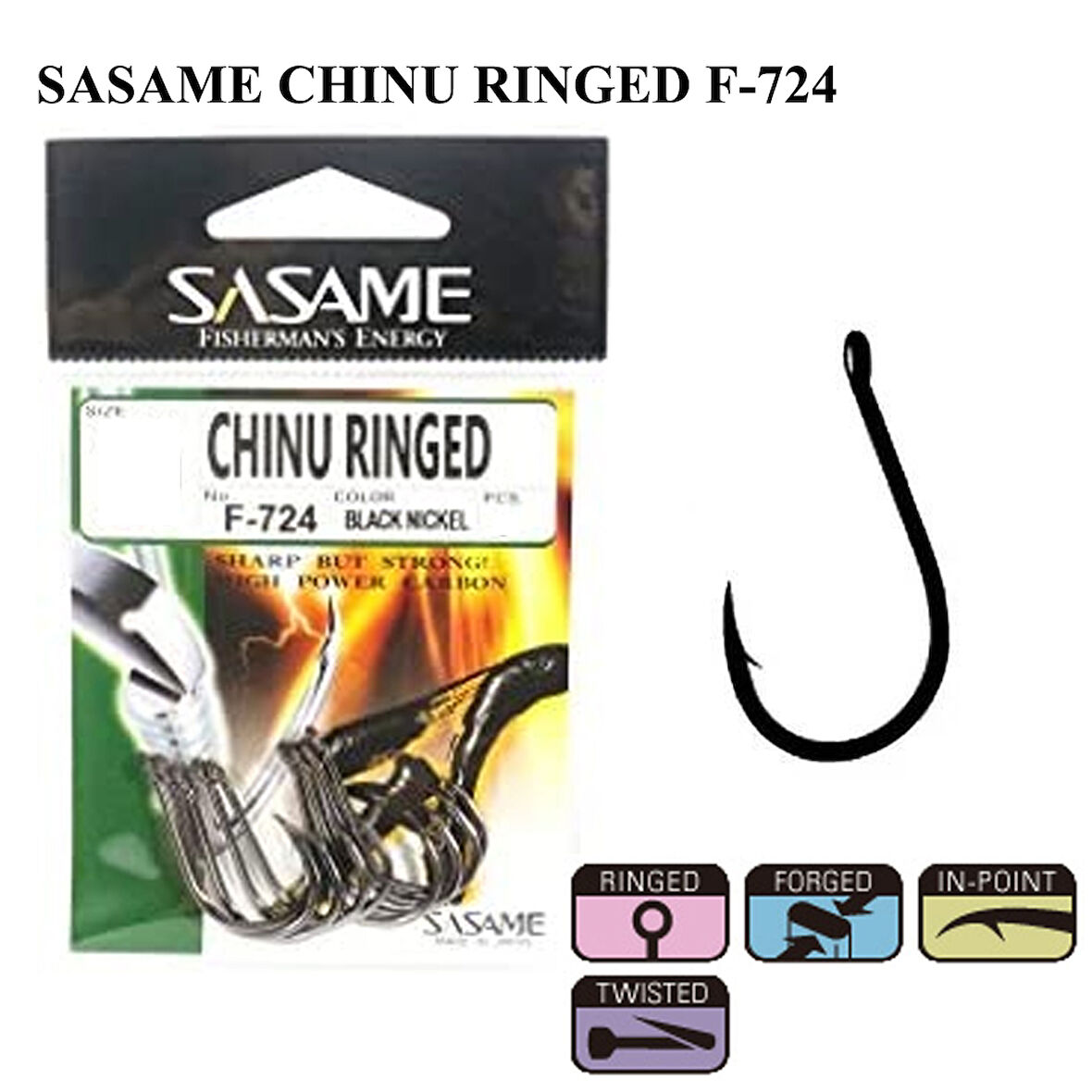 Sasame Chinu Ringed F-724 Black Nickel İğne İğne No : 2