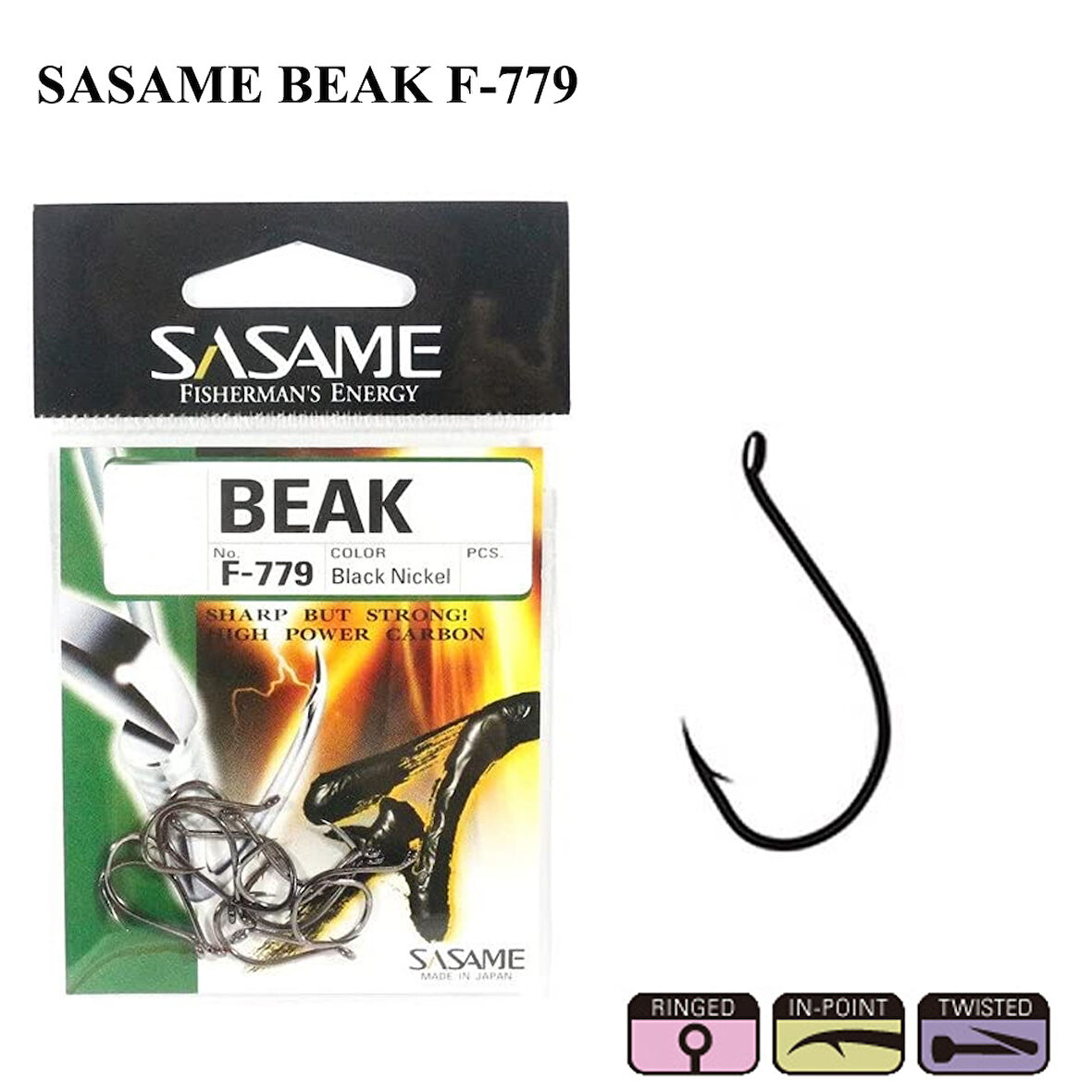 Sasame Beak F-779 Black Nickel İğne İğne No : 4-0