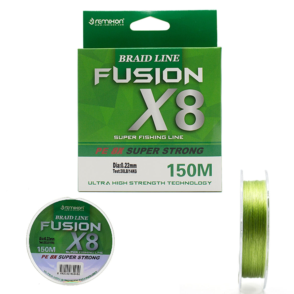 Remixon Fusion 8B Green 150m İp Misina Kalınlık (mm) : 0,16mm