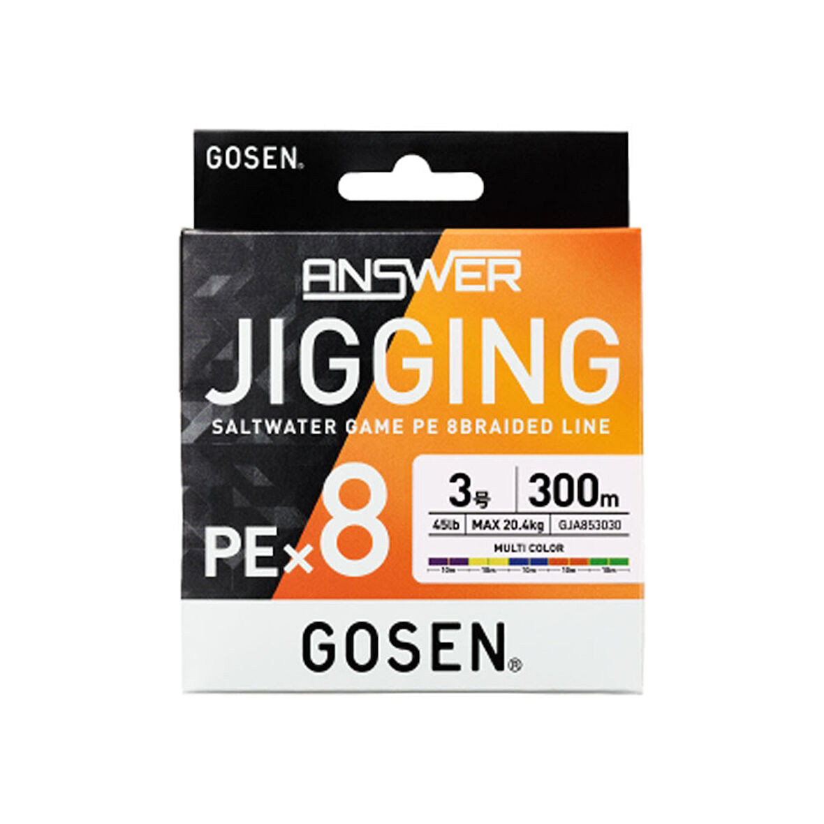 Gosen Jigging Answer 8B Multicolor 300m İp Misina Kalınlık (mm) : 0,16mm
