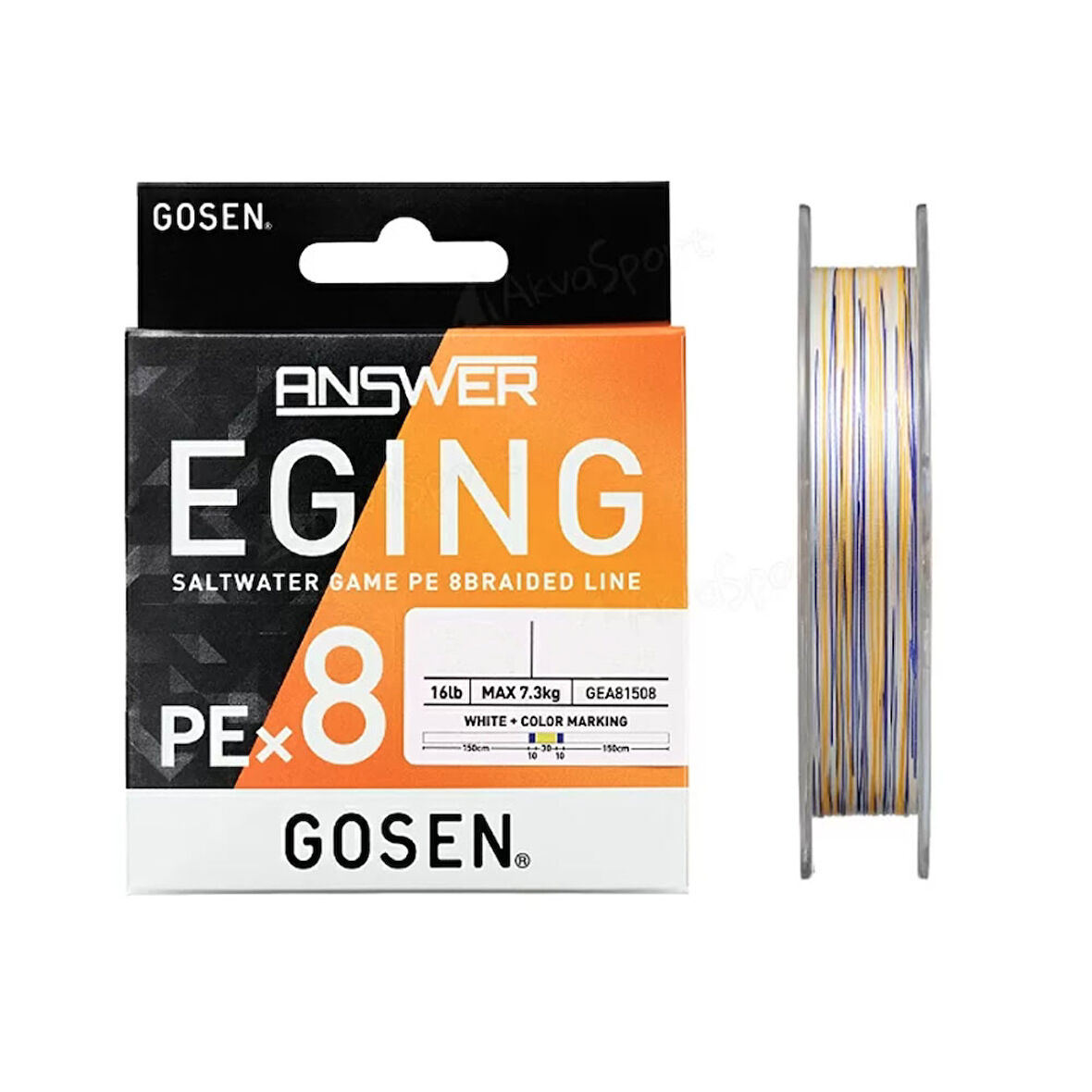 Gosen Eging Answer 8B Multicolor 150m İp Misina Kalınlık (mm) : 0,13mm