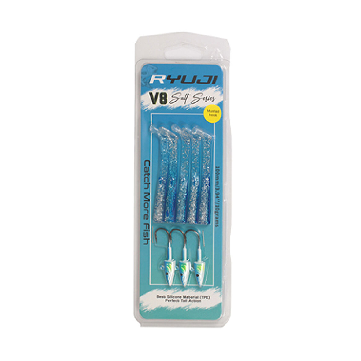 Ryuji V8 Salt 10cm 10gr Silikon Yem Renk : Blue Glitter