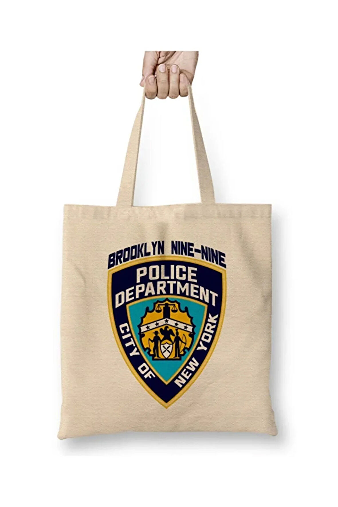 Brooklyn Nine Nine Nypd Badge Bez Çanta Uzun Saplı Alışveriş Çantası Plaj Çantası