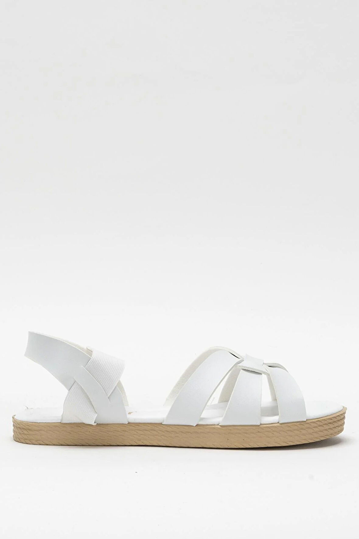Günlük Şık Rahat Kadın Sandalet BEYAZ