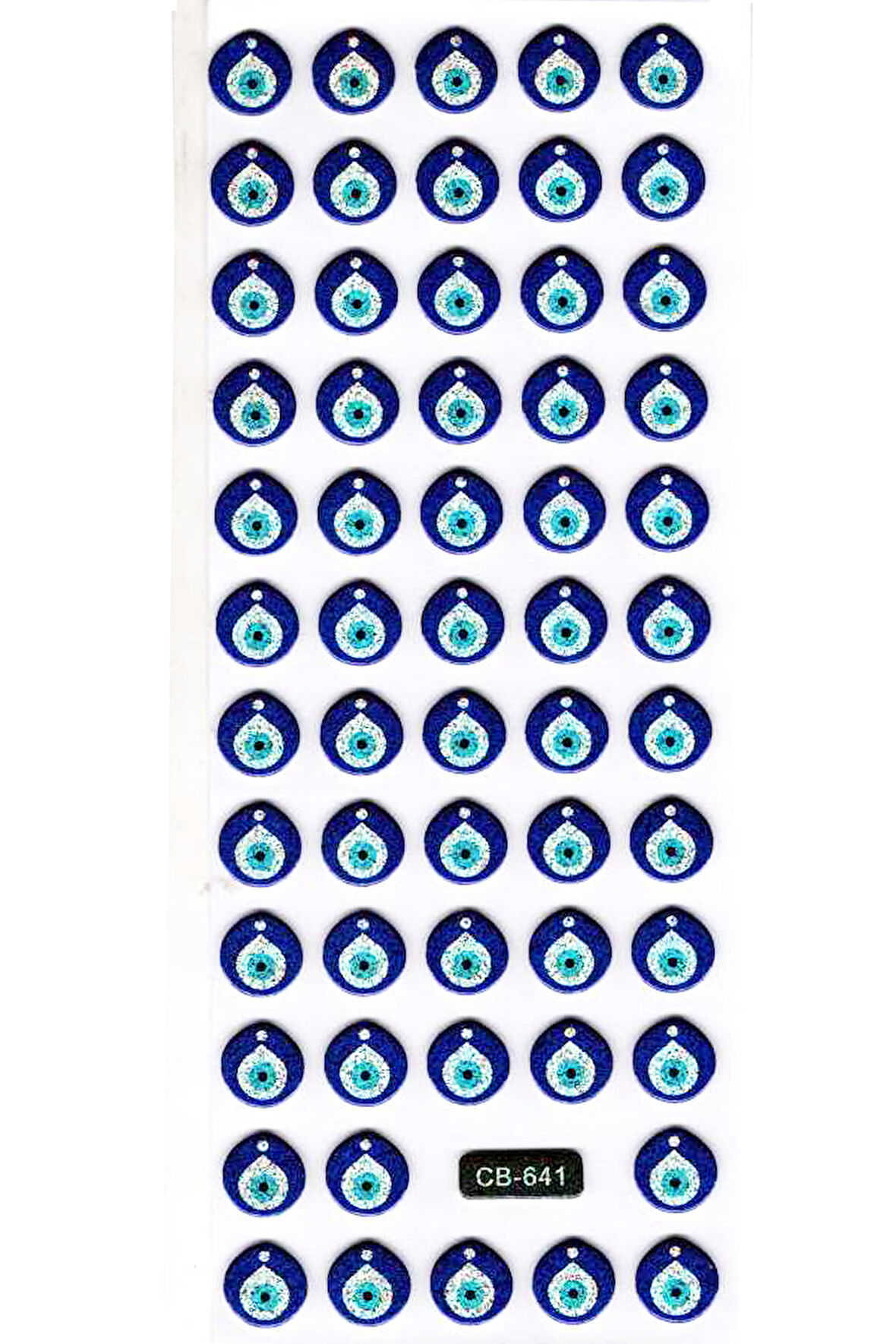 Sticker Kabartmalı Sticker Defter Planlayıcı Etiket (cb641) 16x7 cm- Mini Nazar Boncuğu