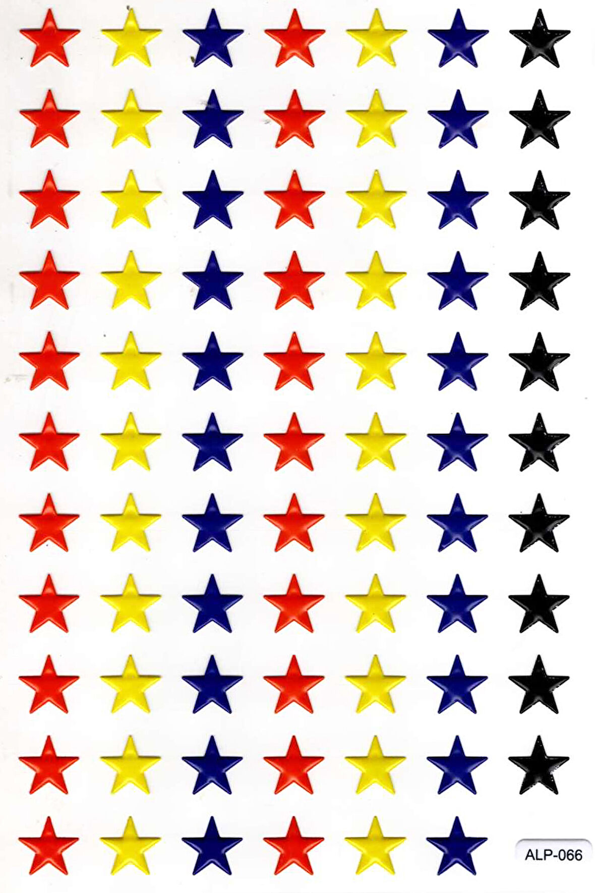 Sticker Kabartmalı A4 Boyutunda Stiker Defter, Planlayıcı Etiket-(lim066) - Renkli Yıldız