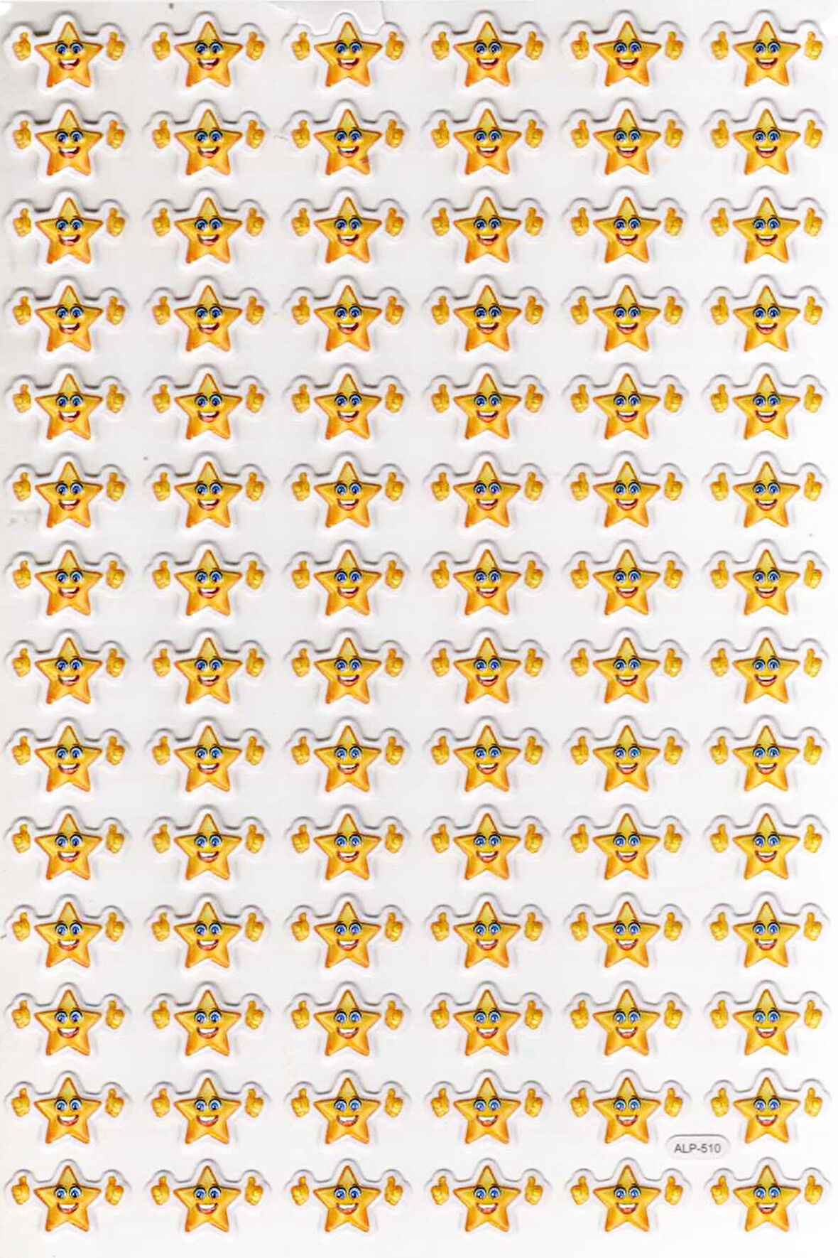 Sticker Kabartmalı A4 Boyutunda Stiker Defter, Planlayıcı Etiket-(lim510) - Süper Gülen Yıldız