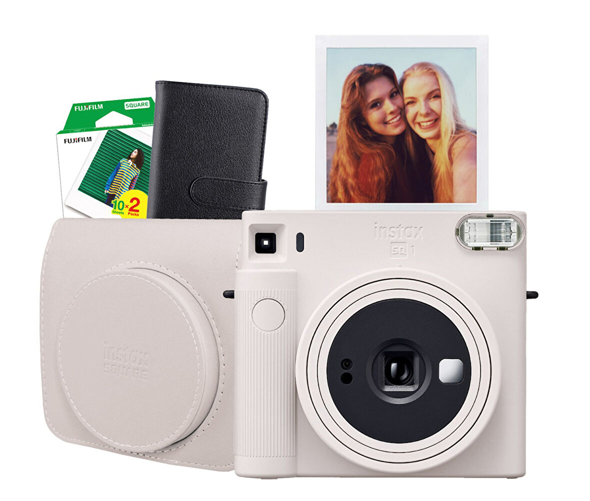 Fujifilm Instax SQ1 Beyaz Fotoğraf Makinesi ve Hediye Seti 1